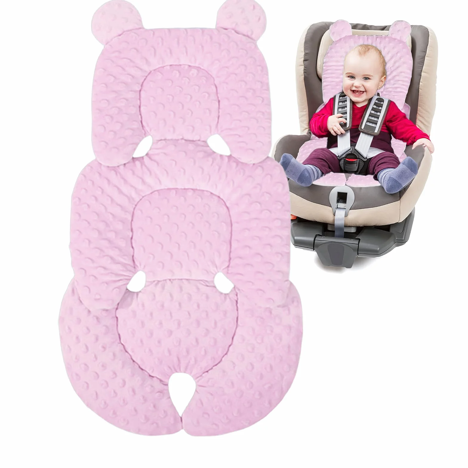 Fancysky Riduttore per Seggiolino Auto Cuscino Universale Passeggino Rosa