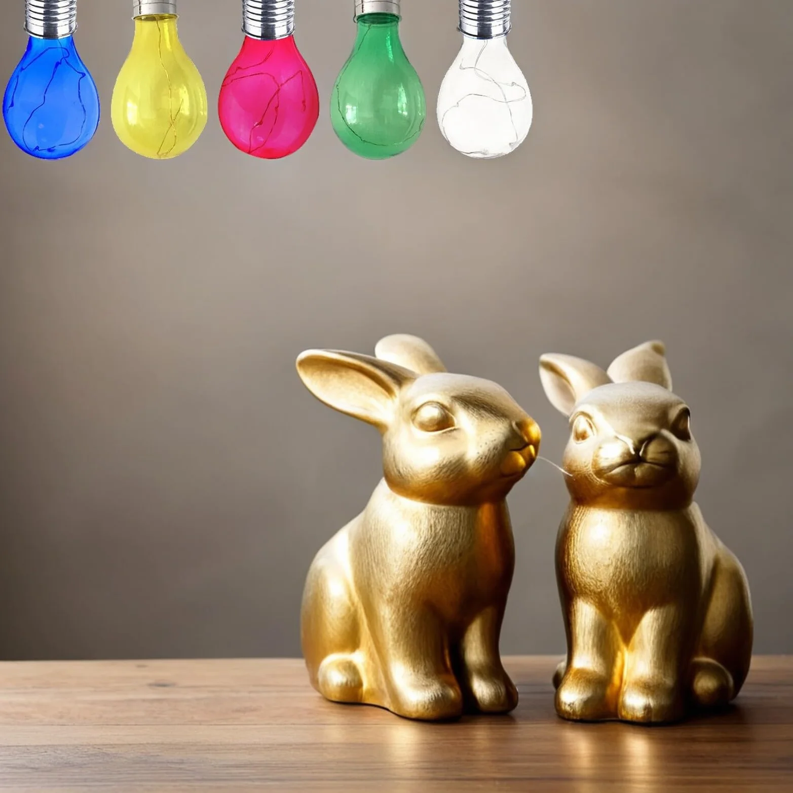 VALICLUD Lampadine Solari da Esterno LED Clip Impermeabili, Set da 5 Lampadine Sospese Colorate per Decorazioni Giardino, Illuminazione a Energia Solare per Feste e Ambienti Esterni