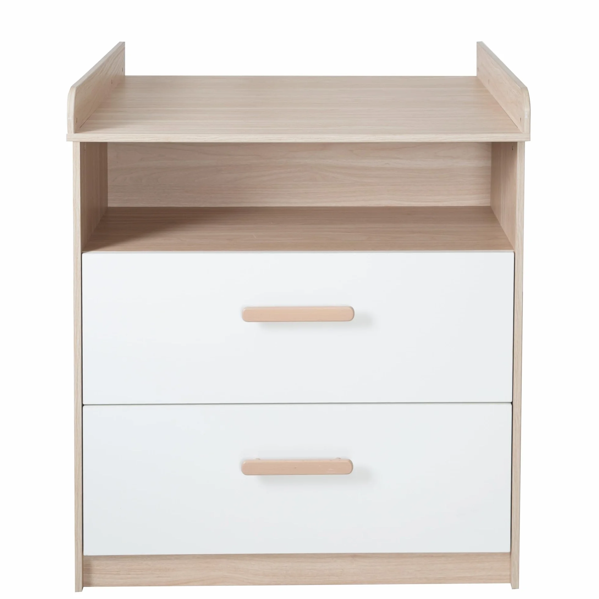 Roba Fasciatoio Cabane Comò per Bambini con Cassetti Estraibili Bianco/Rovere