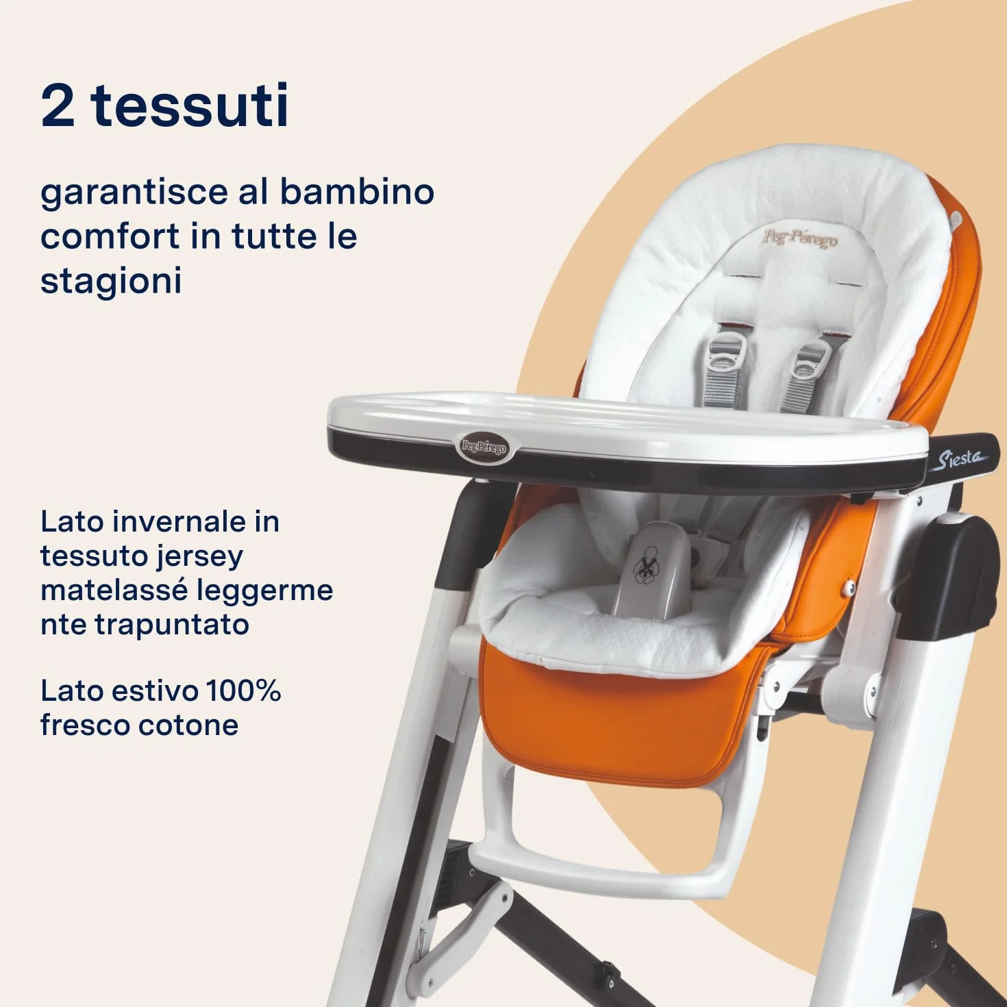 PEG Baby Cushion Cuscino Riduttore Imbottito Universale Cotone Jersey Passeggini Seggioloni Peg Perego