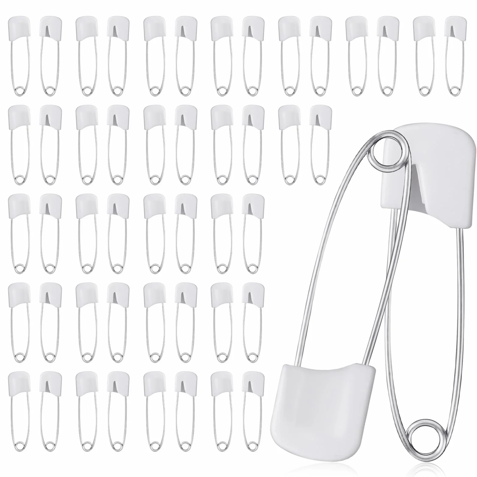 Bremorou Spille da Balia per Bambini 40 mm, Plastica, Chiusura a Chiavistello