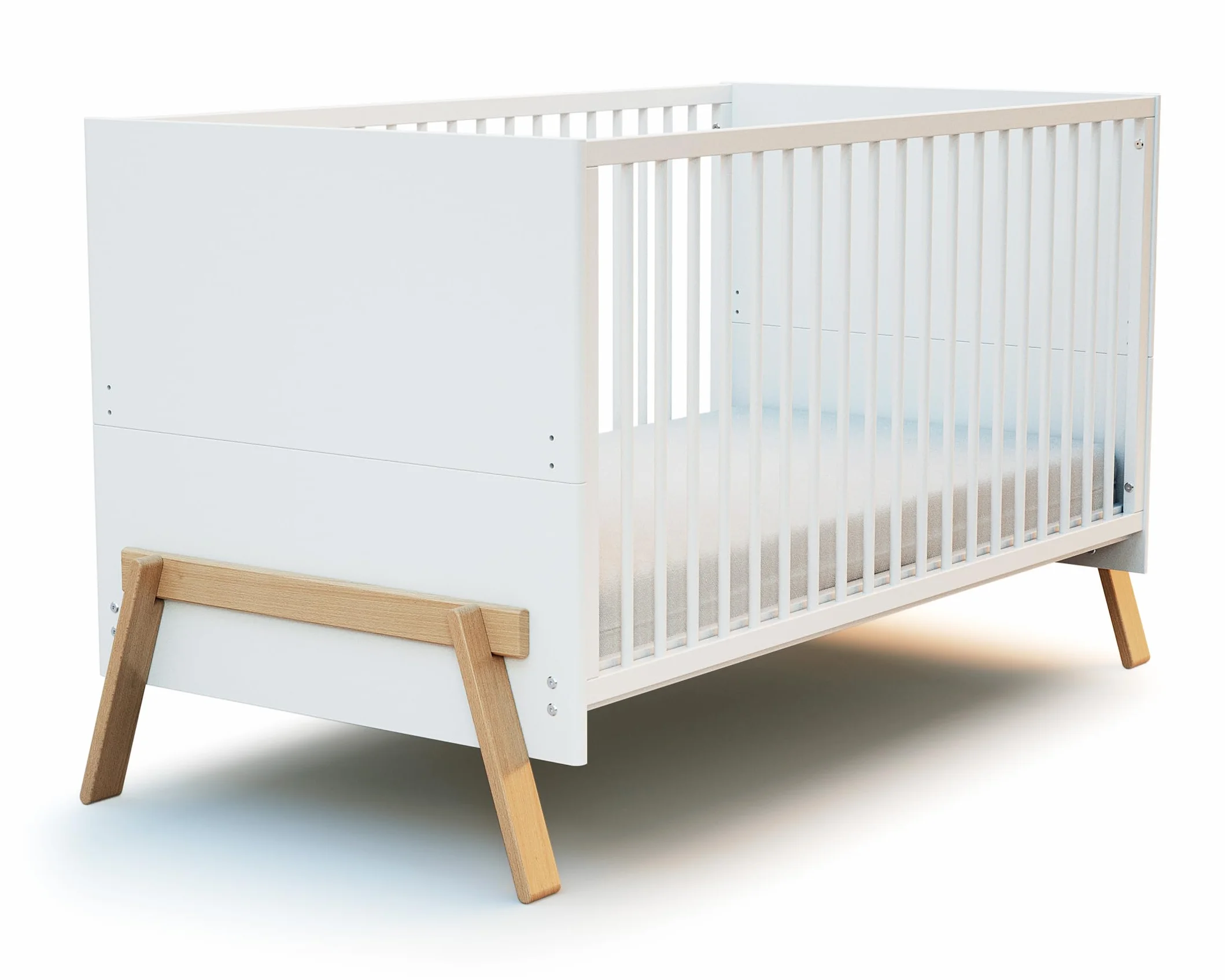 Cameretta completa evolutiva bambini CANAILLE Bianco Faggio natural 70 x 140