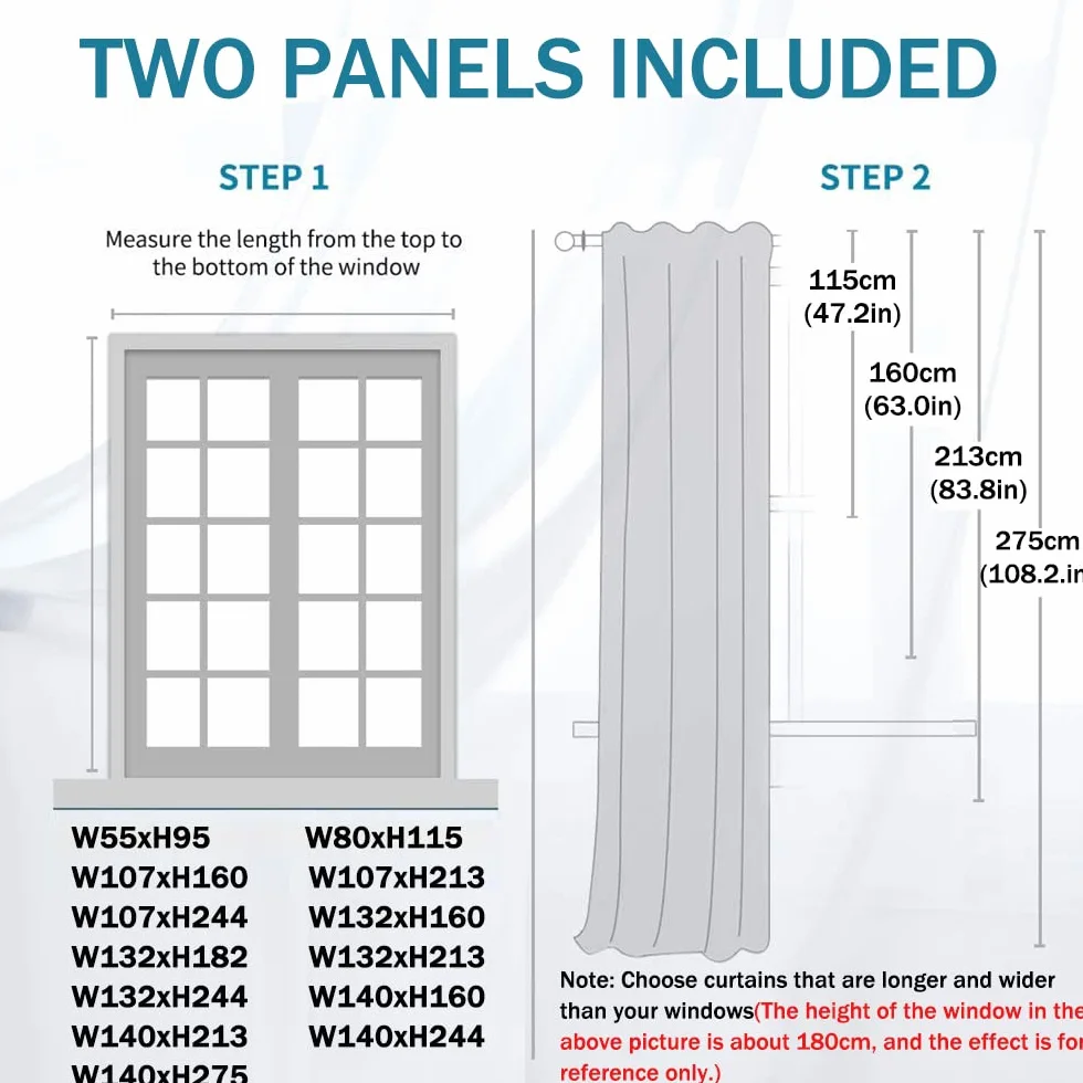 Hiseng 2 Pezzi Tende Voile Trasparente Stelle Luna 140x275cm per Soggiorno Camera
