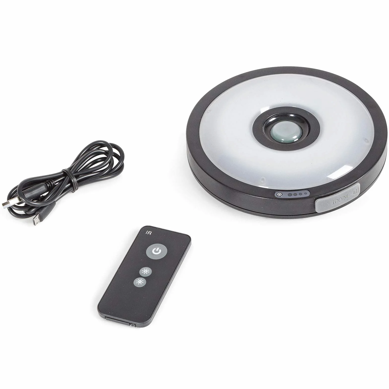 Bizzotto BIZZ-795364 Lampada LED Ombrellone Stintino, Panarea, Lipari, Ricaricabile Tramite Cavo USB, Intensità Luminosa Regolabile, Bianco, 33x33x38.5 cm