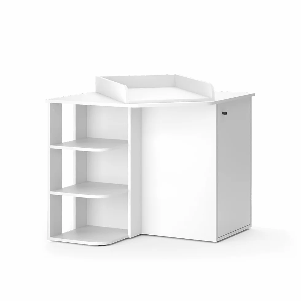Vicco Fasciatoio Kristian Bianco 85 x 77.3 cm porta e vani aperti convertibile in cassettiera