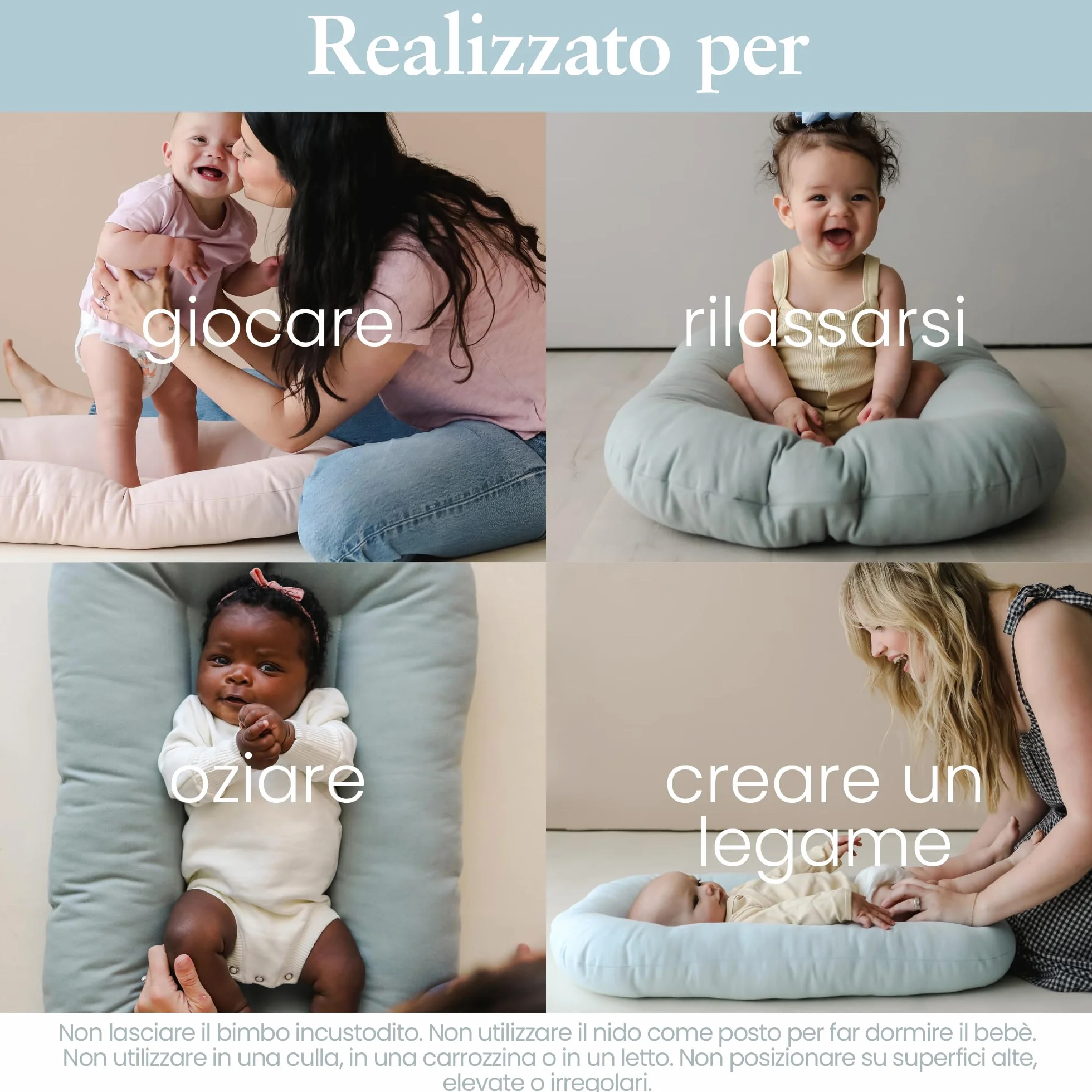 Snuggle Me® Nido Neonato 0-9 Miesiąc - Poduszka Gniazdo z Bawełny Organicznej, Wypełnienie Fibrefill, Pranie w Pralce, Torba Podróżna Honey