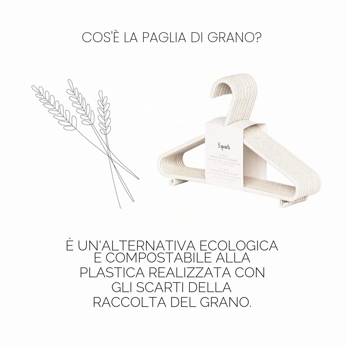 3 Sprouts Grucce Bambini Plastica Sostenibili Appendiabiti Colorati Confezione 30 Crema