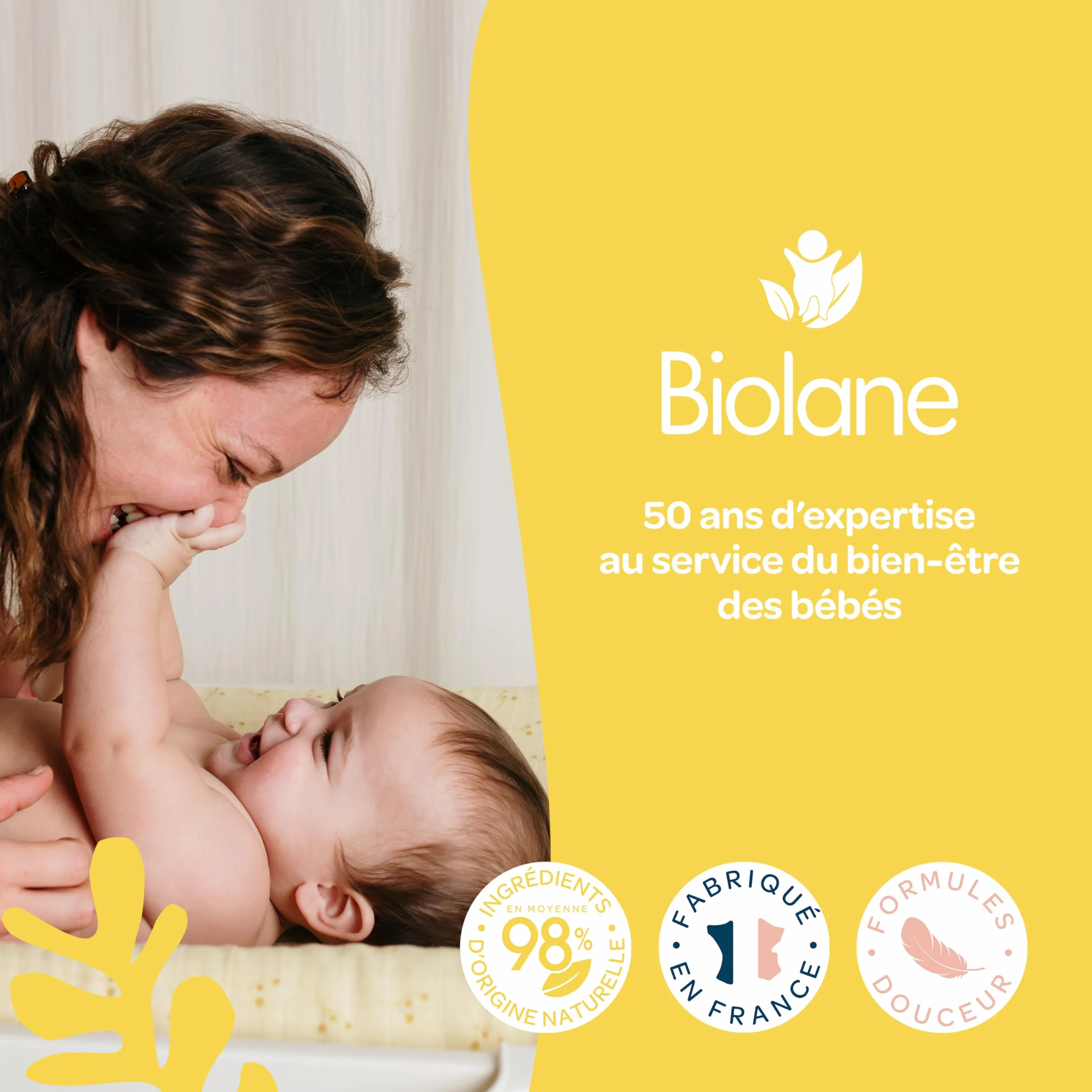 BIOLANE Liniment olio calcaire Bébé Nettoyant sans rinçage 99% Origine naturelle 700ml Fabrique en France