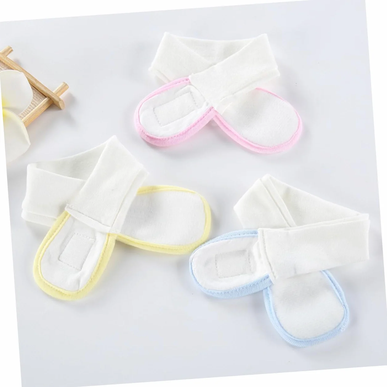 Cinghie Regolabili Per Pannolini Cotone Fissaggio Sicuro Riutilizzabile 3 Pezzi Blu Giallo Rosa