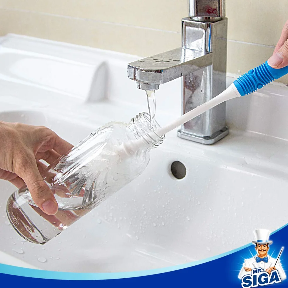 MR.SIGA Spazzola per Bottiglie con Manico Lungo - Testa 5.5 cm
