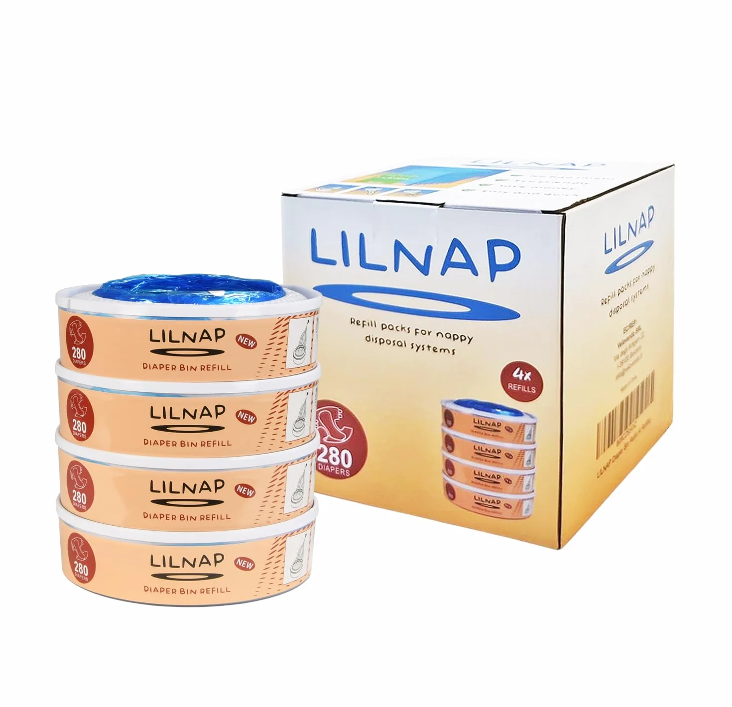 Ricarica compatibile Foppapedretti Mangiapannolini Maialino Angelcare Litter Locker II (4 szt.)