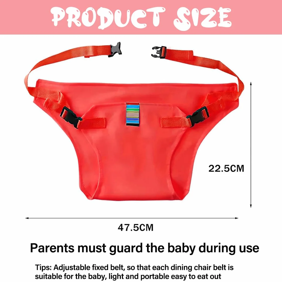 Cinturino di Sicurezza Universale per Seggiolone Pappa, Seggiolini Sicurezza Bambini con Cinghie, Rosso