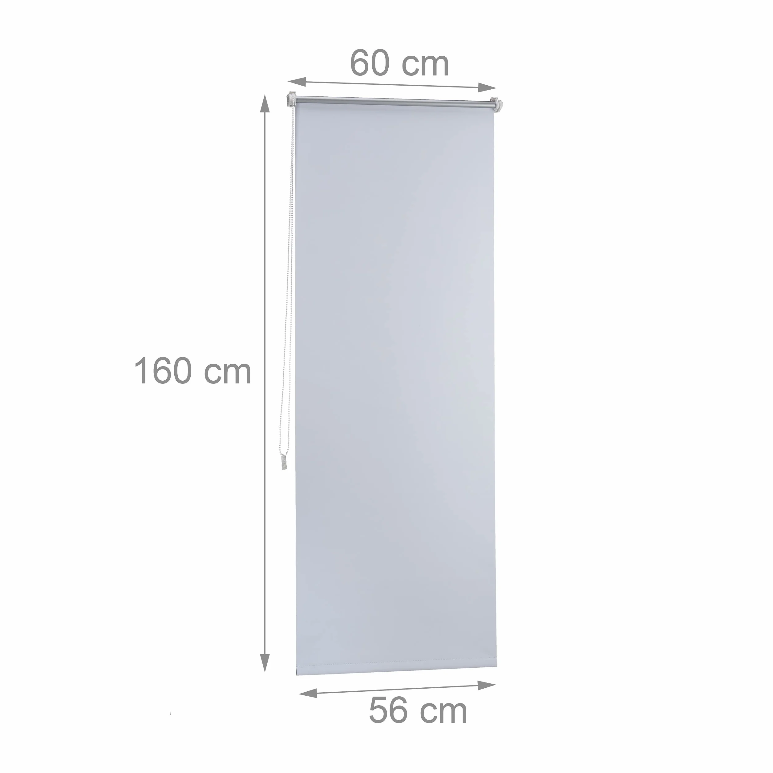 Relaxdays Tenda a Rullo Oscurante Termica Isolante Adesiva 60x160 cm Bianca