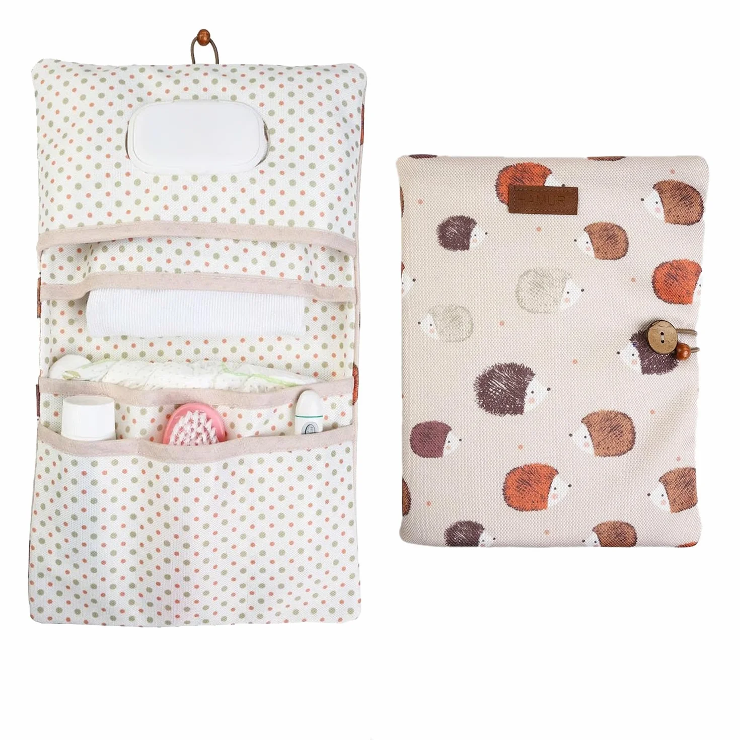 HAMUR HOME Porta Pannolini Pieghevole Da Passeggio 2in1 Organizzatore