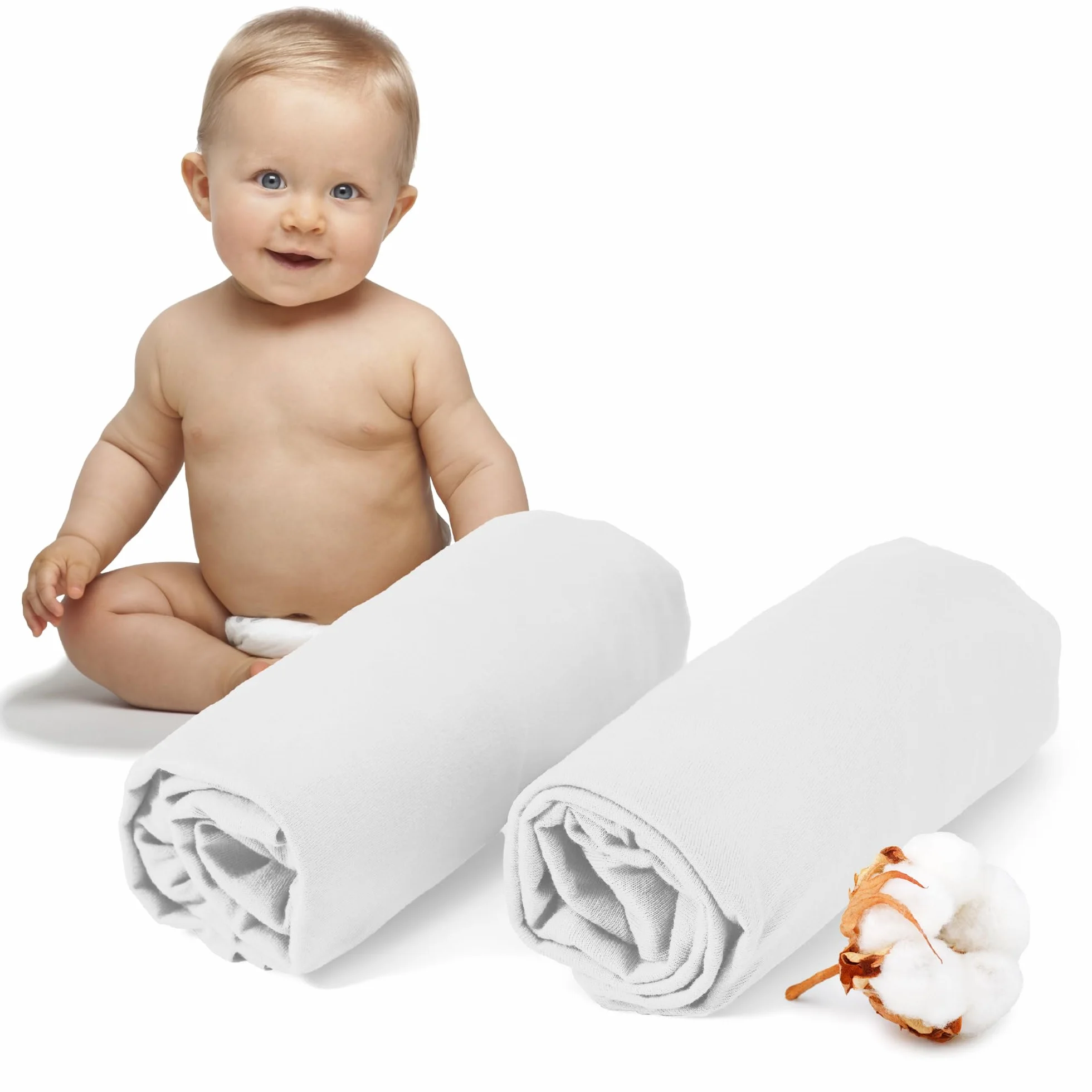 Dreamzie Lenzuolo con Angoli Cotone Bambini 60x120 70x140 Oeko Tex Bianco
