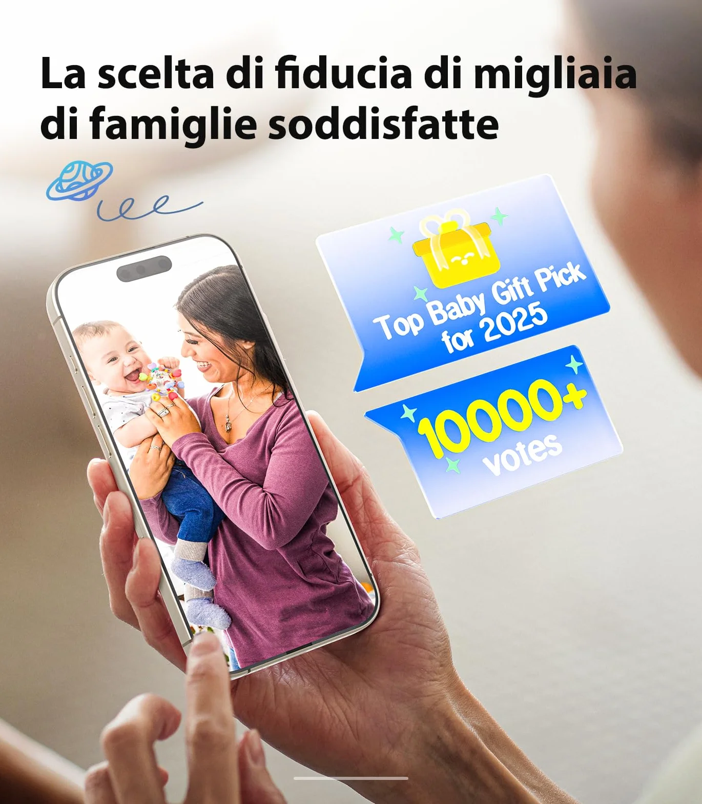 Infinno Sonaglio Dentizione Neonato 0-12 Mesi, Gioco Sensoriale Montessori in Silicone Alimentare