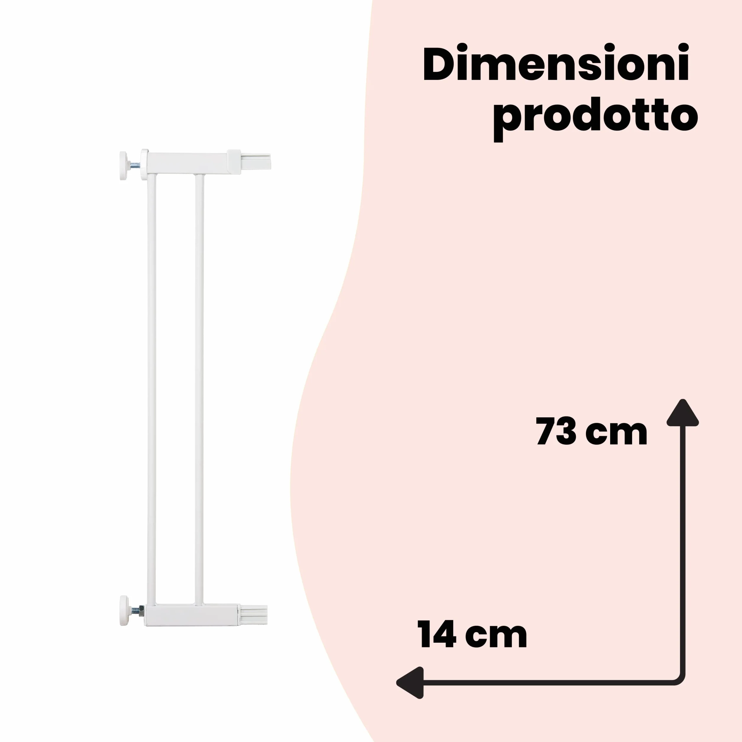Safety 1st Estensione Cancelletto Sicurezza Bambini 14 cm Bianco