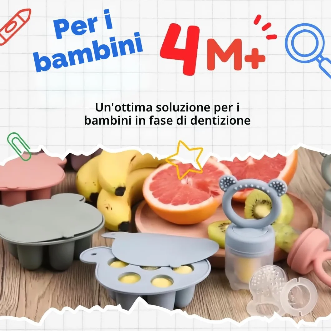 Ciuccio Mam Frutta 4M+ Stampo per Ghiaccioli al Latte Materno Silicone Morbido Senza BPA