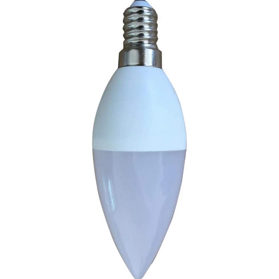HHF Illuminazione domestica, Confezione da 10, lampade a candela a LED 5W E14 AC230V dimmerabili C35/C37 Indicazione>80 Lampada in alluminio rivestita in plastica(Natural white)