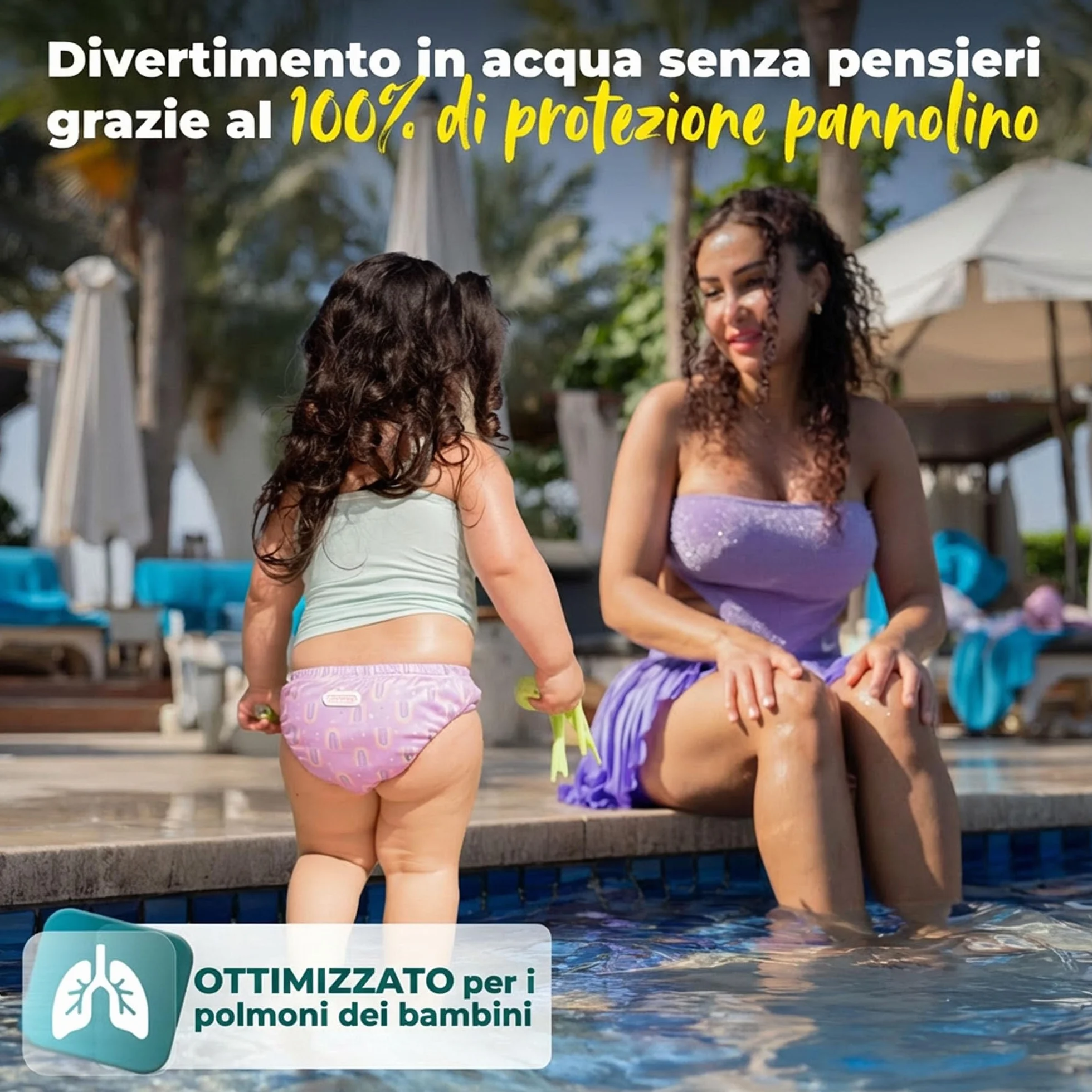 KIDVERSE Pannolini da nuoto riutilizzabili per neonati fino a 6 mesi con borsa per il trasporto