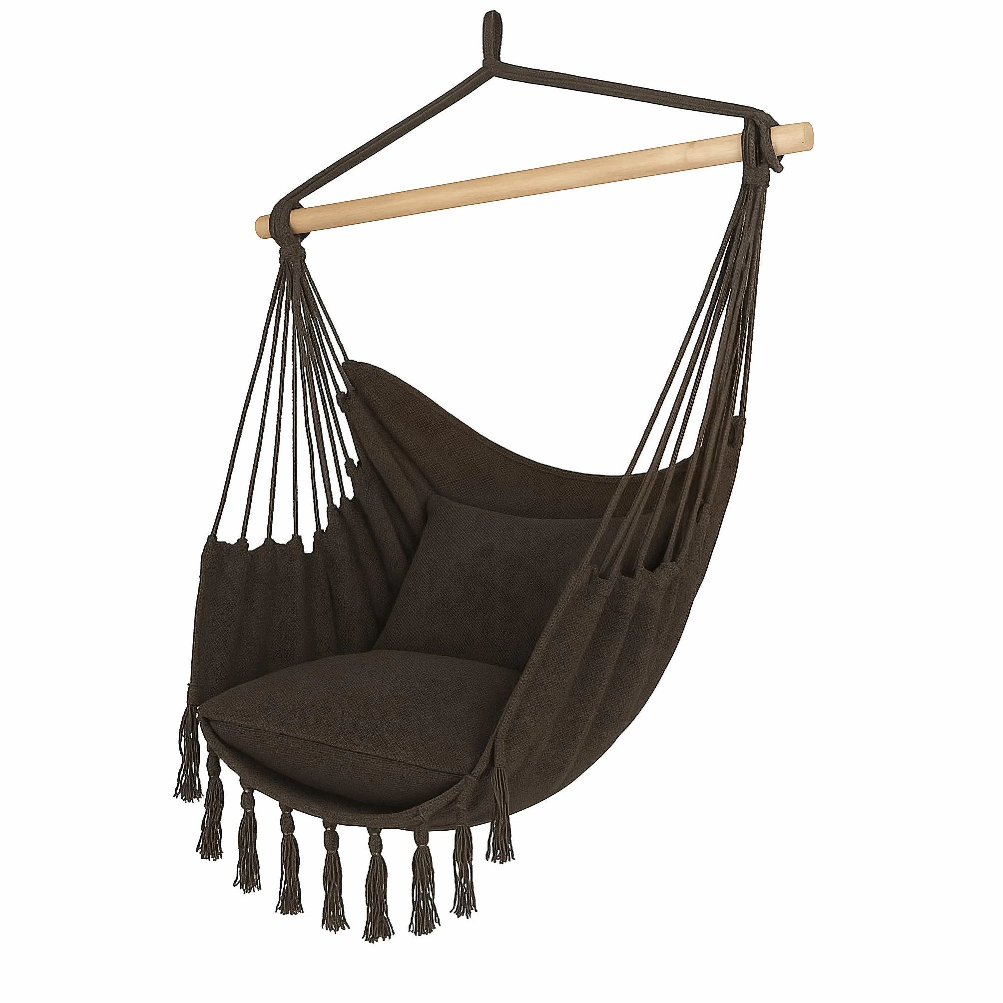 Poltrona Sospesa Brasiliana Cotone 120x90 cm 150 kg Grigio