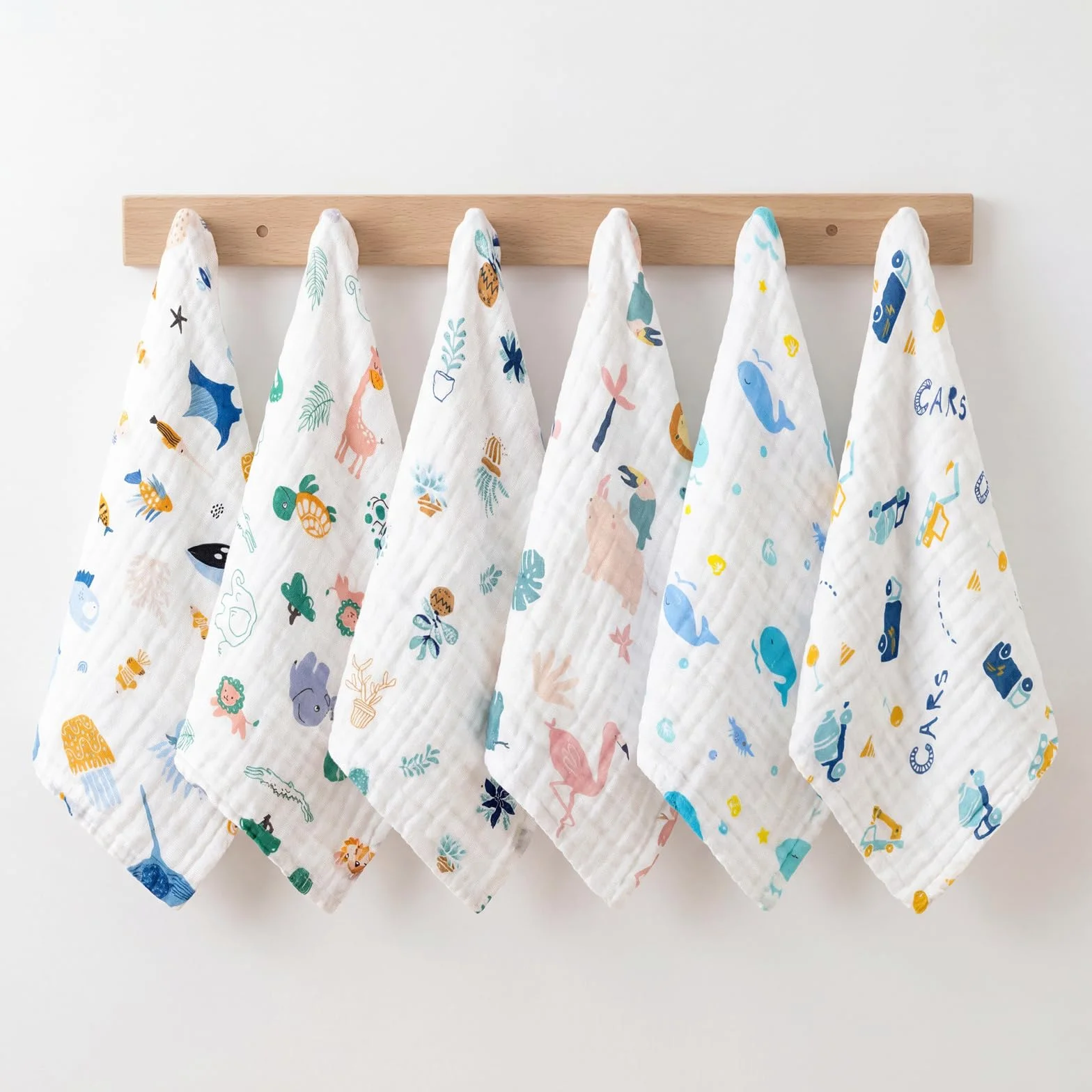 Maliton Mussole Neonato 6 pezzi Cotone 70x70cm Unisex