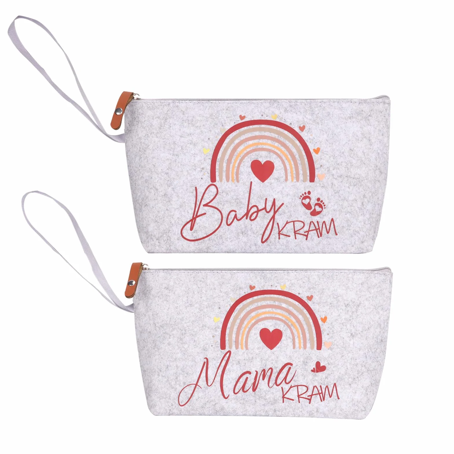 Borsa clinica nascita in feltro con chiusura lampo Kram Baby per future mamme