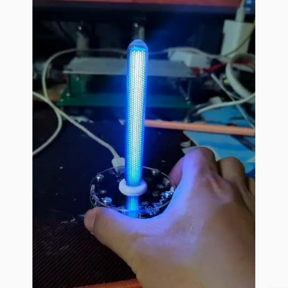 Lampada da tavolo a LED a controllo vocale, 6 x 12 cm, effetto luce RGB | Controllo vivavoce, 11 temi di colore, 6 x 12 cm, compatto, robusto, ideale per la scrivania