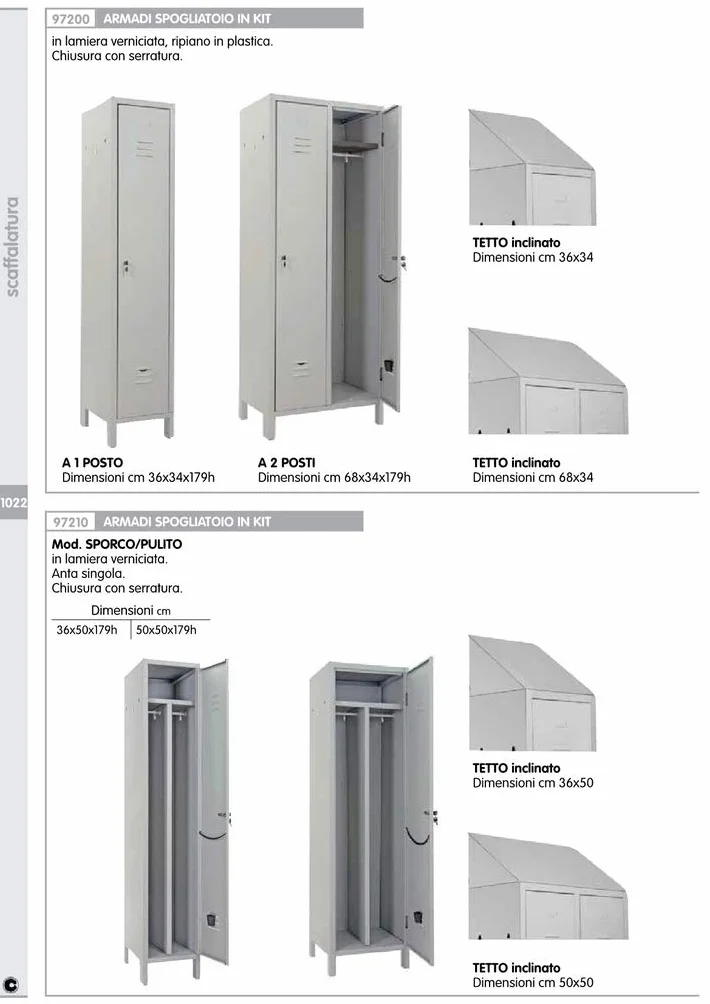 NEXTRADEITALIA CF TETTO INCLINATO ARMADIO SPORCO PULITO 50x50 CM 1 PZ