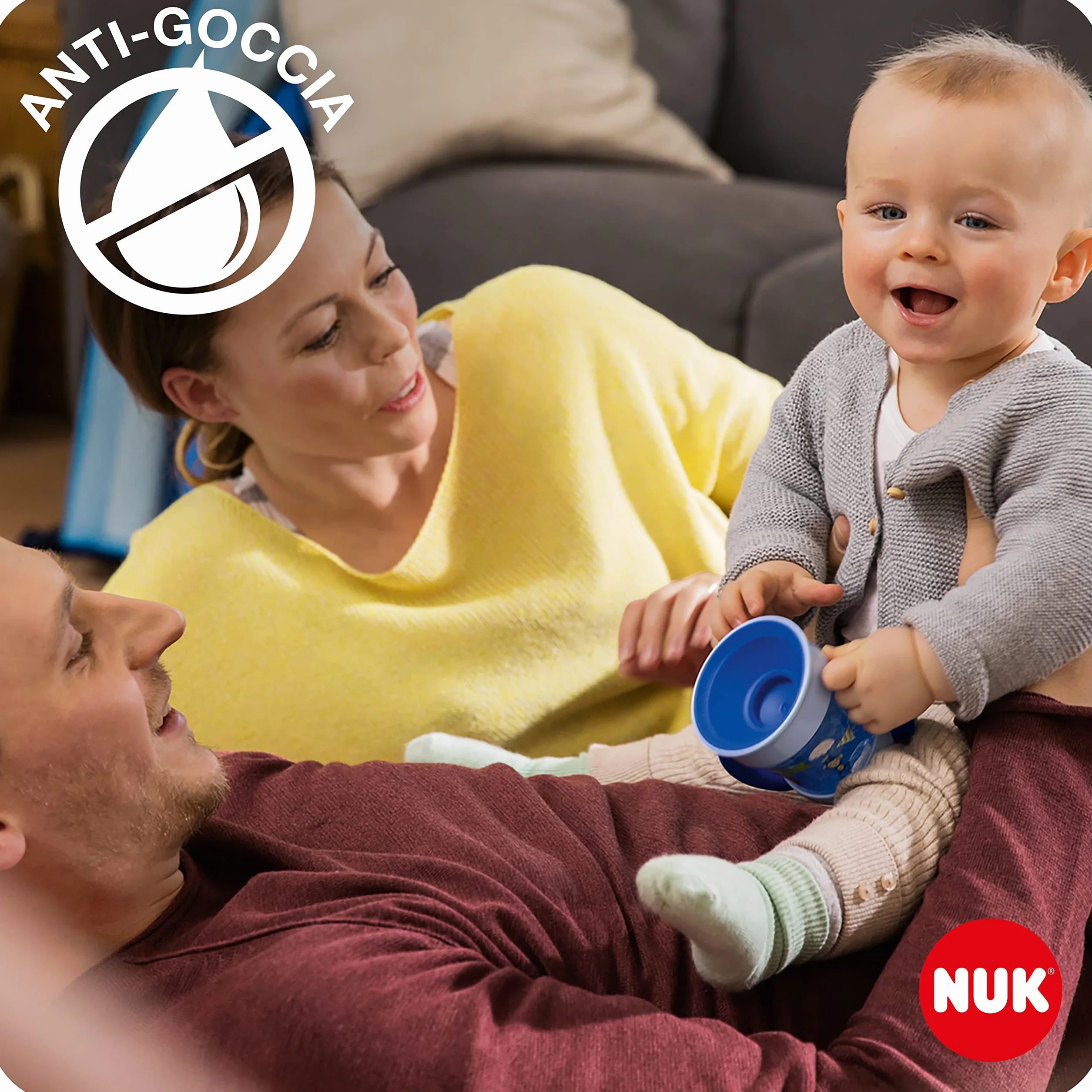 NUK Mini Magic Cup bicchiere antigoccia 360° 160 ml Turchese 6+ mesi