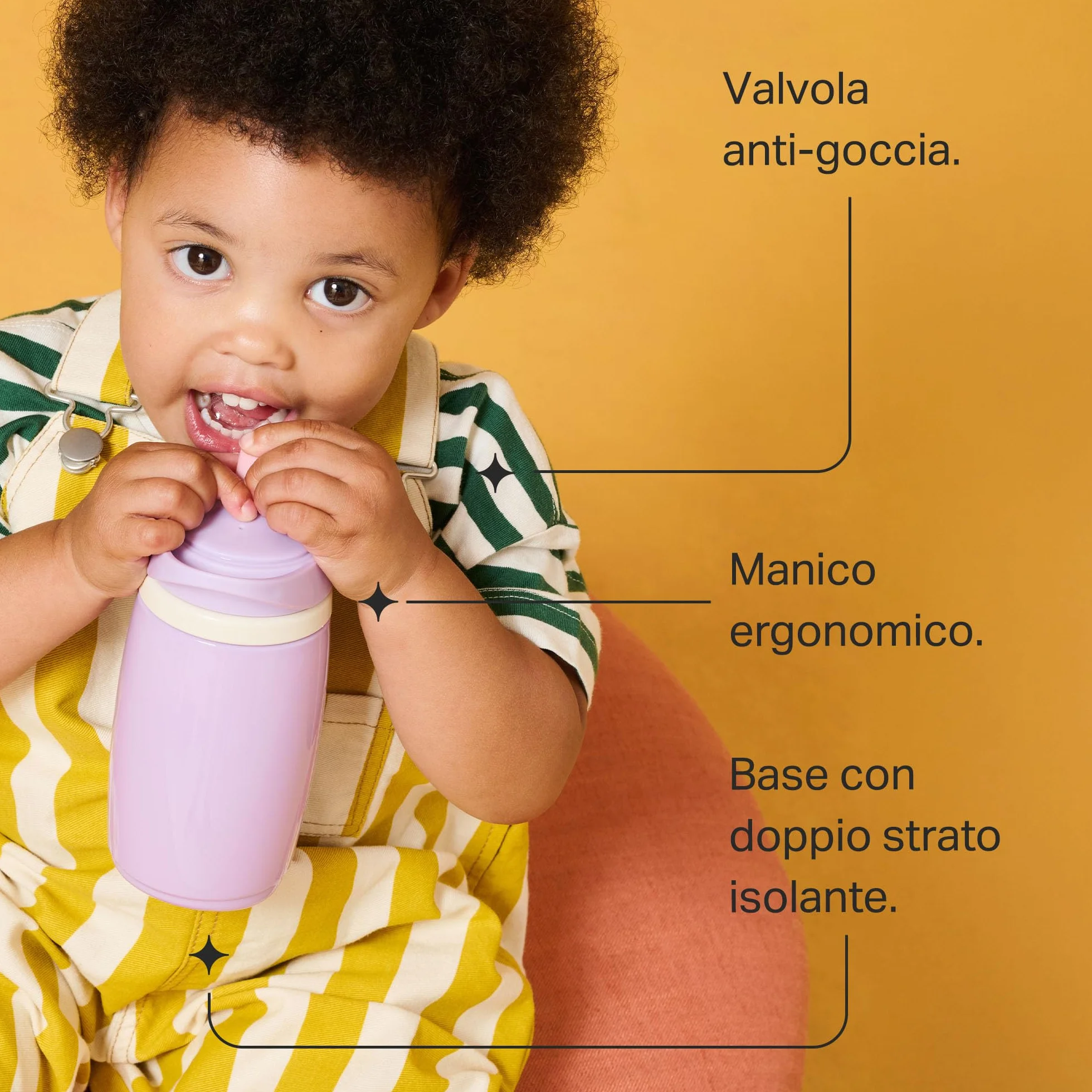 Tommee Tippee Borraccia Termica 266 ml 2 Pezzi Azzurro Giallo Anti-goccia Bambini 12 Mesi
