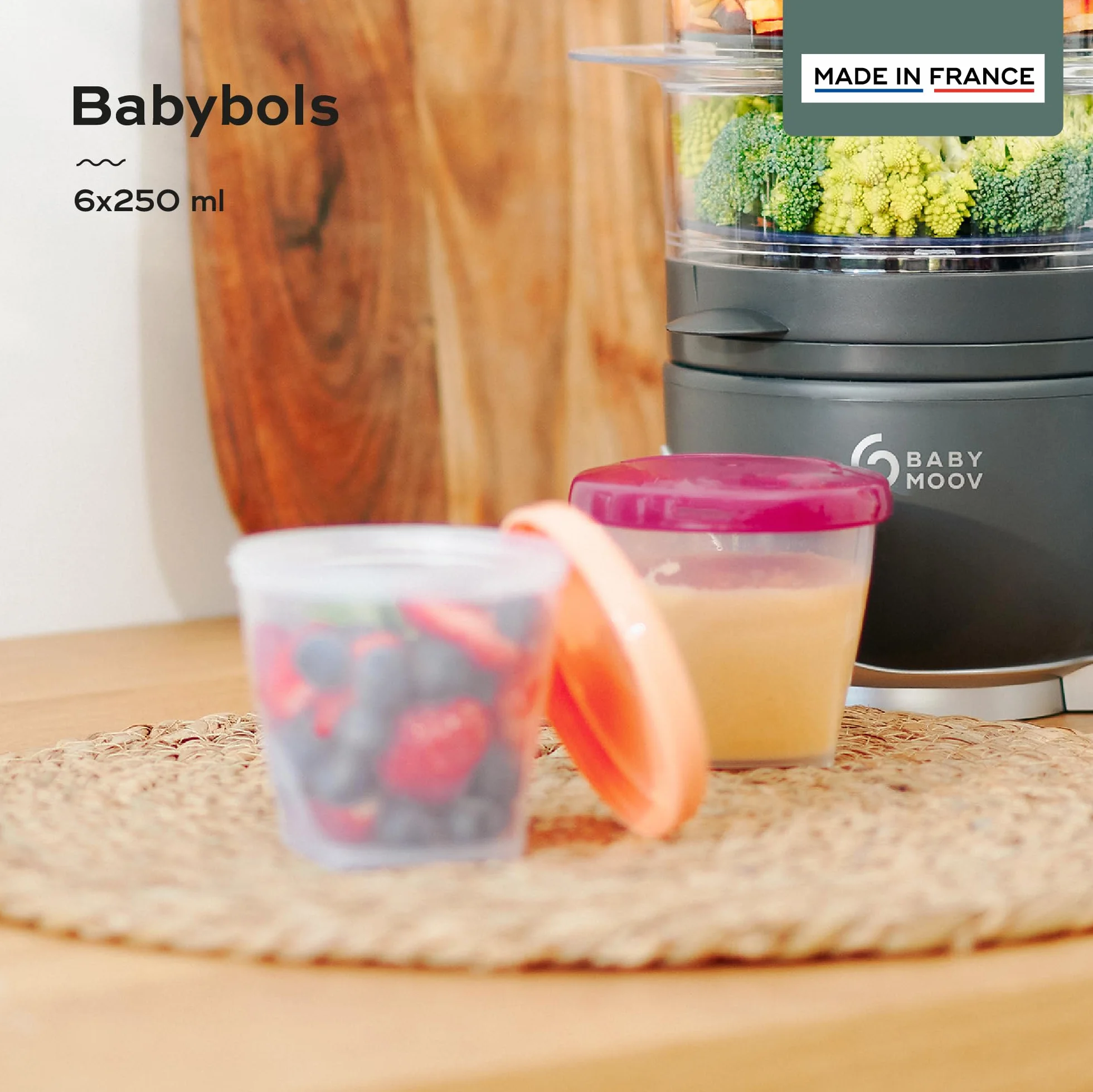 Babymoov Babybols Set Vasetti Ermetici Conservazione Pappe 250 ml Multicolore