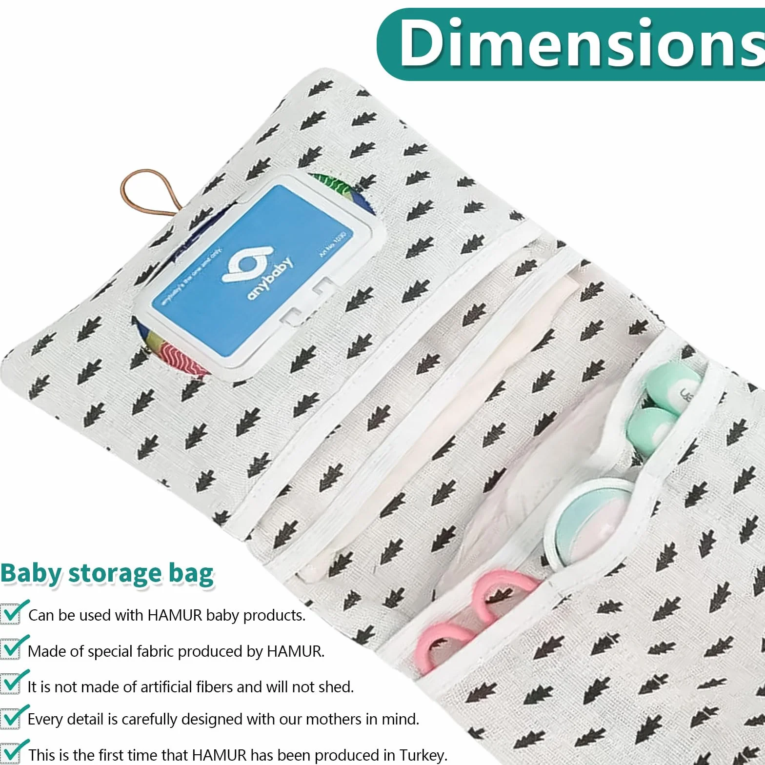 Borsa per pannolini 2 in 1 Leaves Balena Elefante organizer per bambini