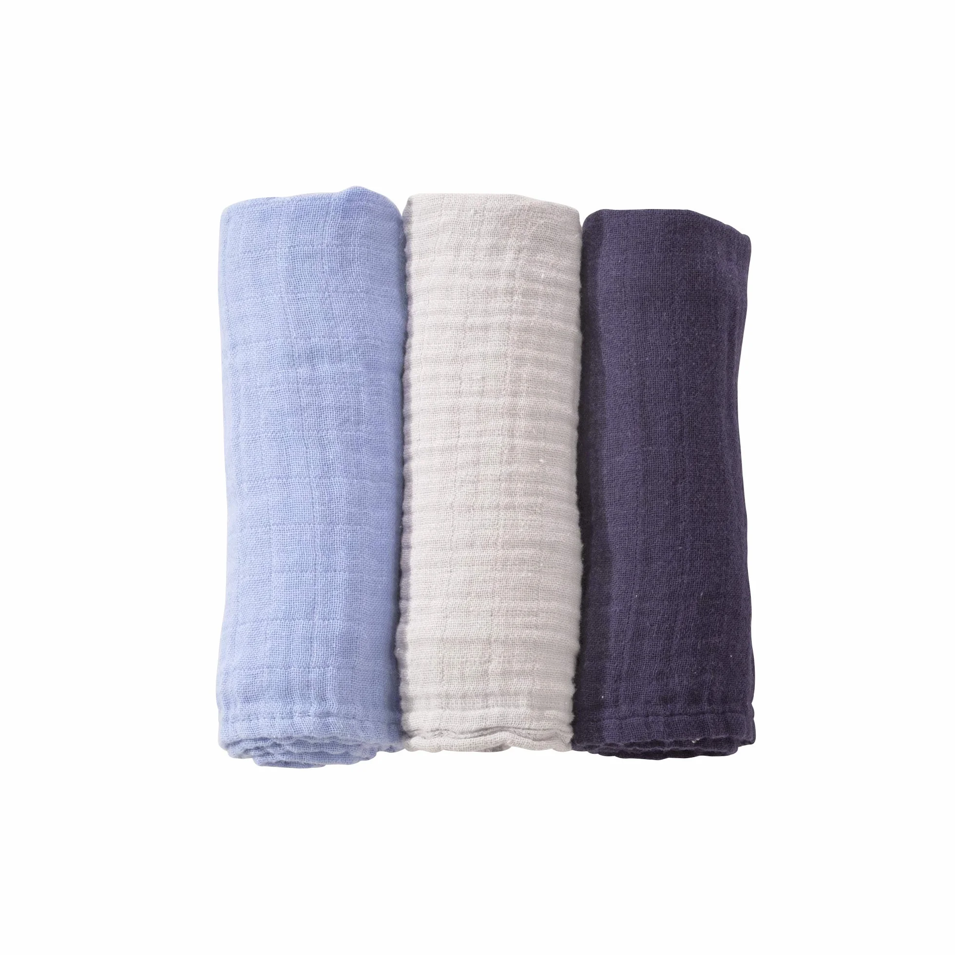 Mussole per neonato 70x70 cm cotone OKEO-TEX Azzurro