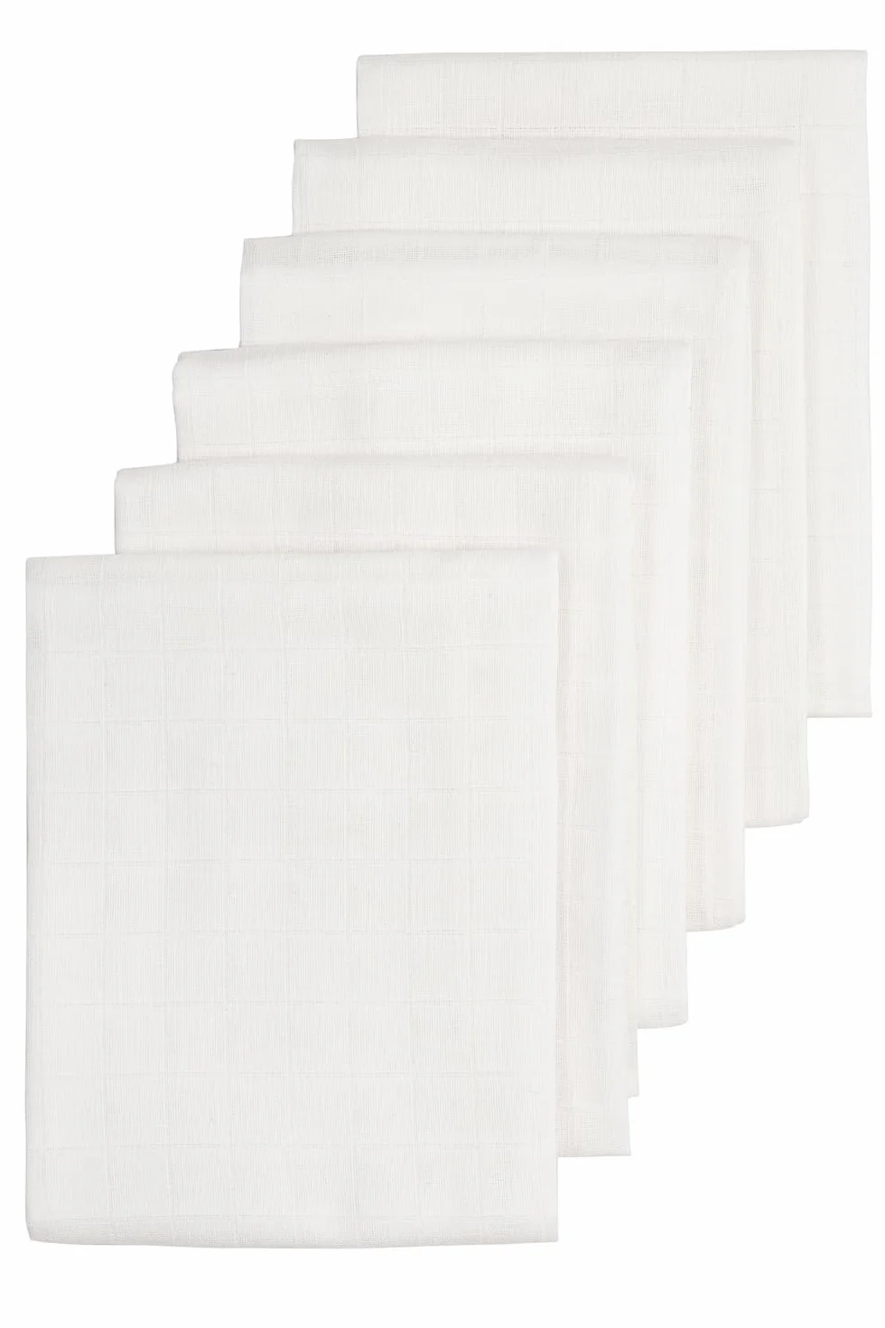 Meyco 452100 6 pezzi pannolini di mussola 70x70cm 100% cotone bianco