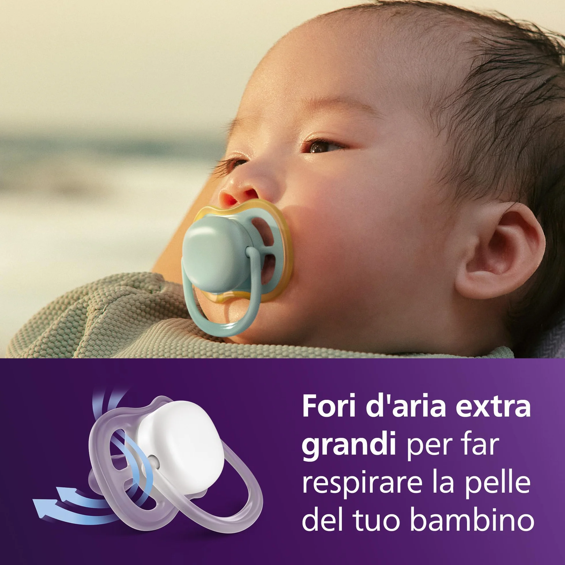 Philips Avent Ultra Start Ciuccio Ortodontico 0-6 Mesi, Silicone Morbido Senza BPA, Confezione da 2