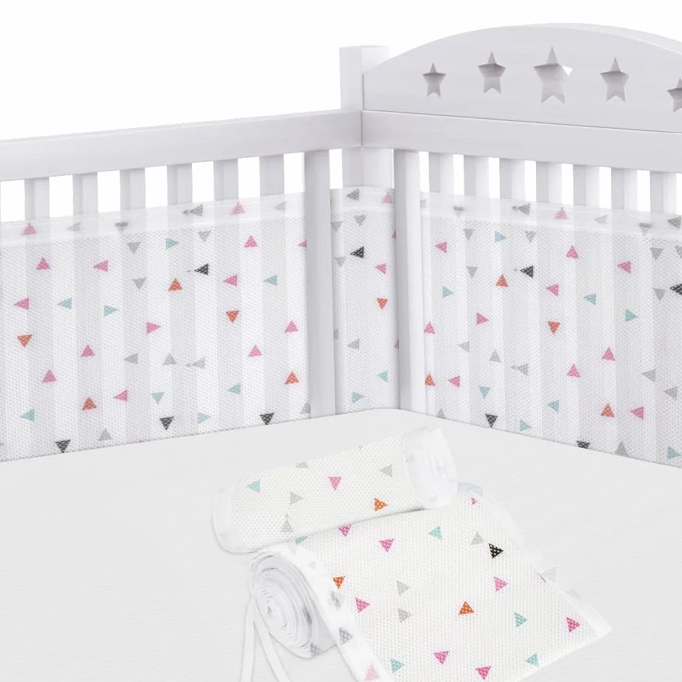 Paracolpi Lettino Morbido Traspirante 340x30 cm + 160x30 cm con Cinghie Fisse Lavabile