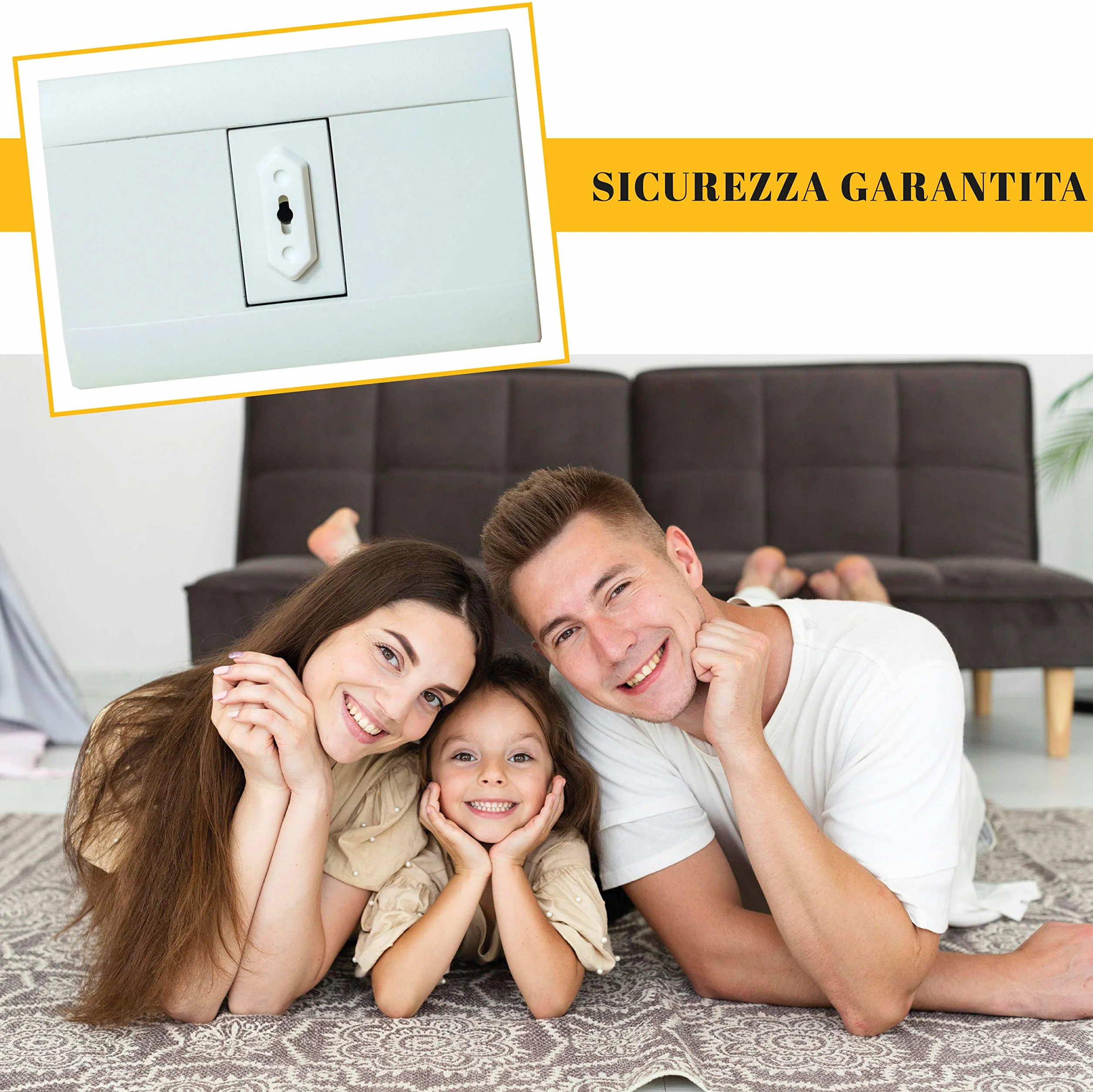 Odelu Copriprese Per Bambini Bianche 4 Chiavi Protezione Prese Elettriche