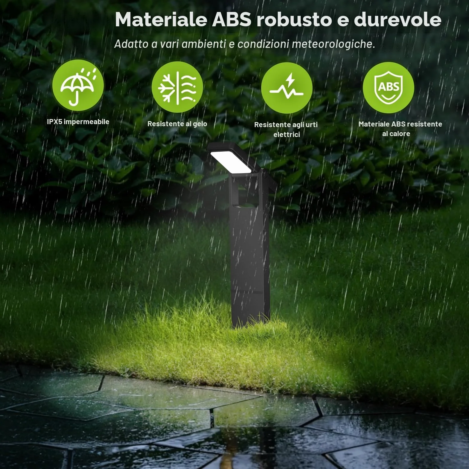 OUSFOT Luci Solari da Giardino 6 Pièces 40 LED, Faretti Solari a Led da Esterno con Due Livelli di Luminosità, Lampade Solari da Giardino Impermeabile IP65 per Gazebo, Cortile, Vialetto, Sentiero
