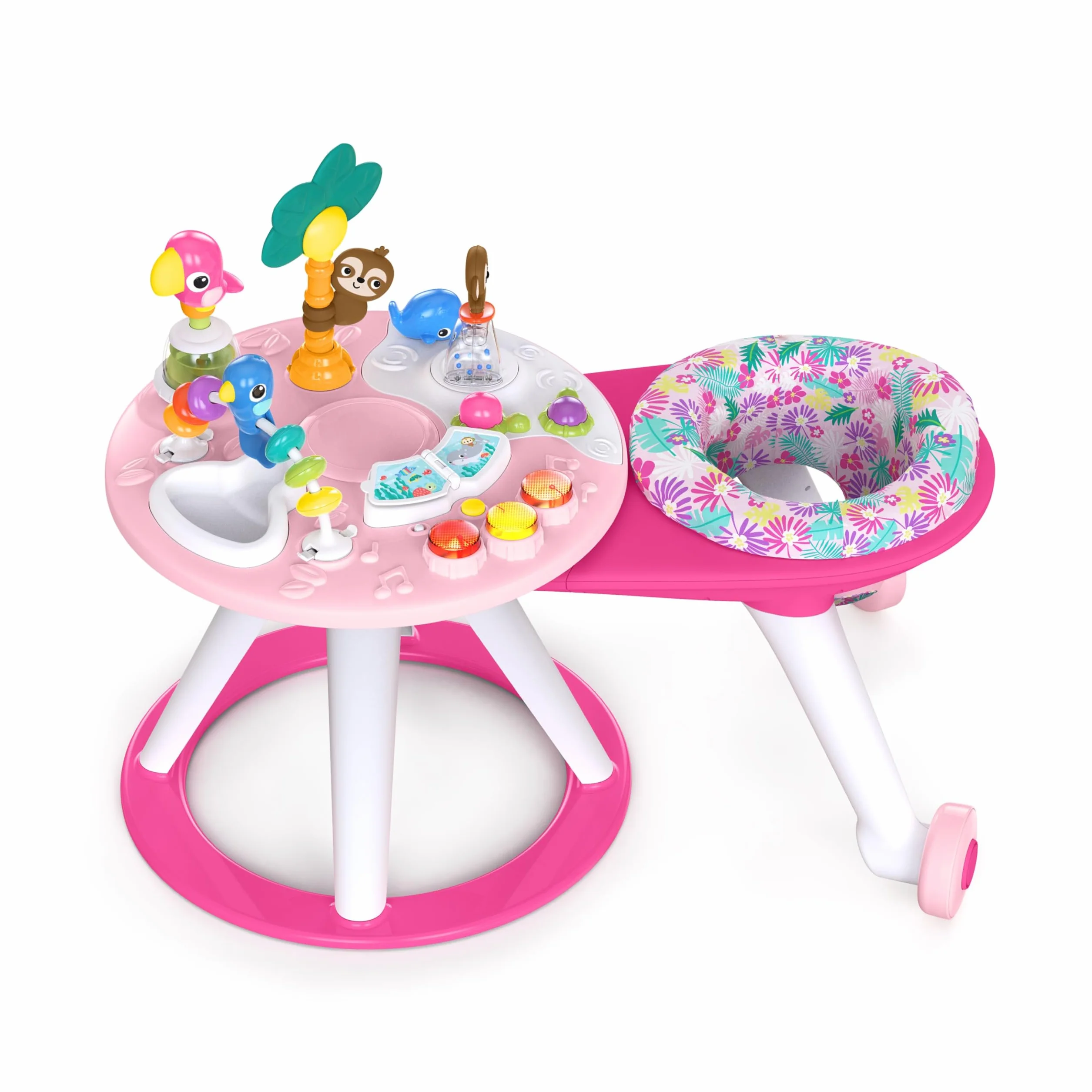 Bright Starts Centro Attività Around We Go Tropic Coral Luci e Suoni Girello Musicale Rosa 6 Mesi+