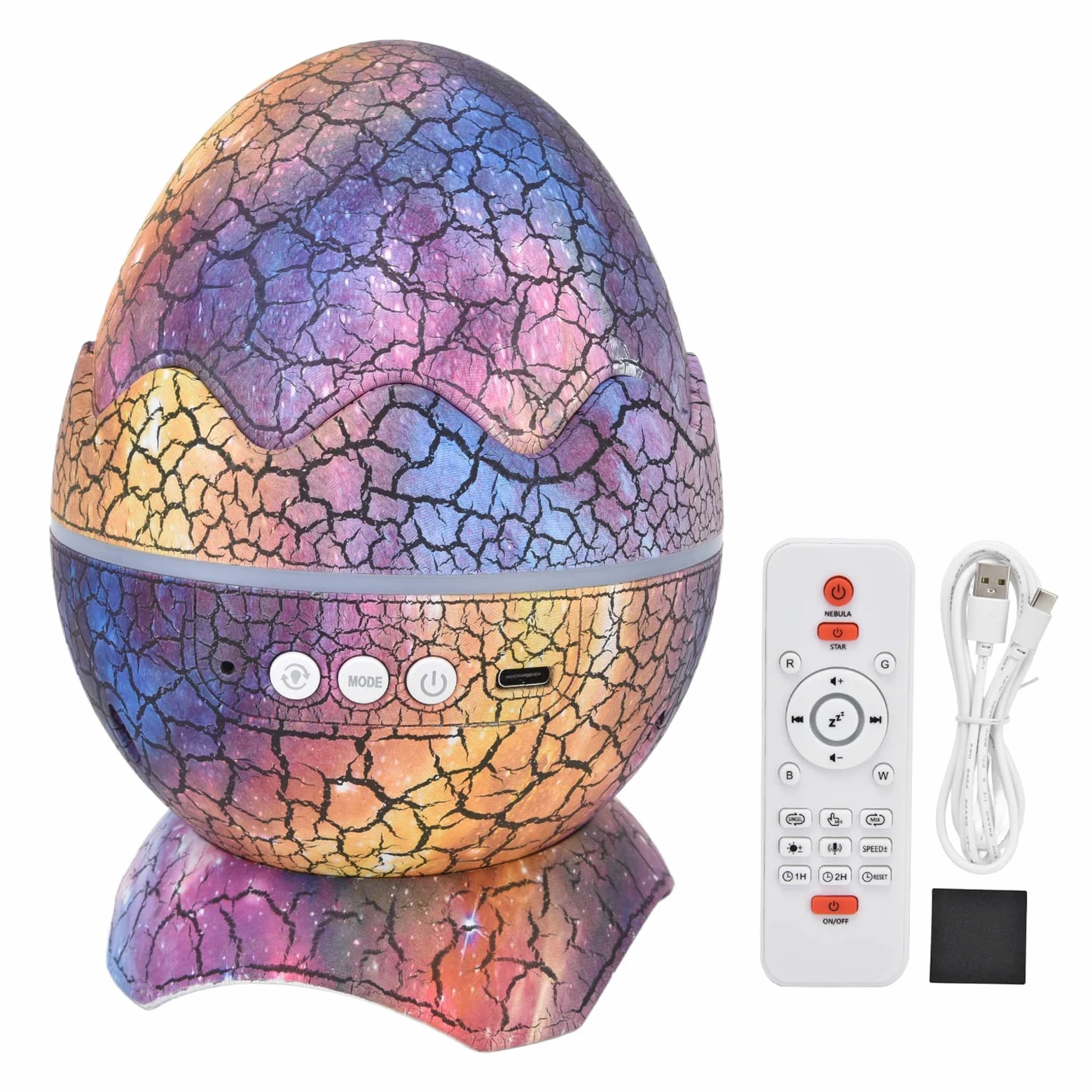 Proiettore a Stella con di Dinosauro Luce Notturna Magica RGB con Musica per Camera da Letto e Soggiorno, Proiettore a Stella Rumore Bianco per Bambini, Materiale ABS+PC