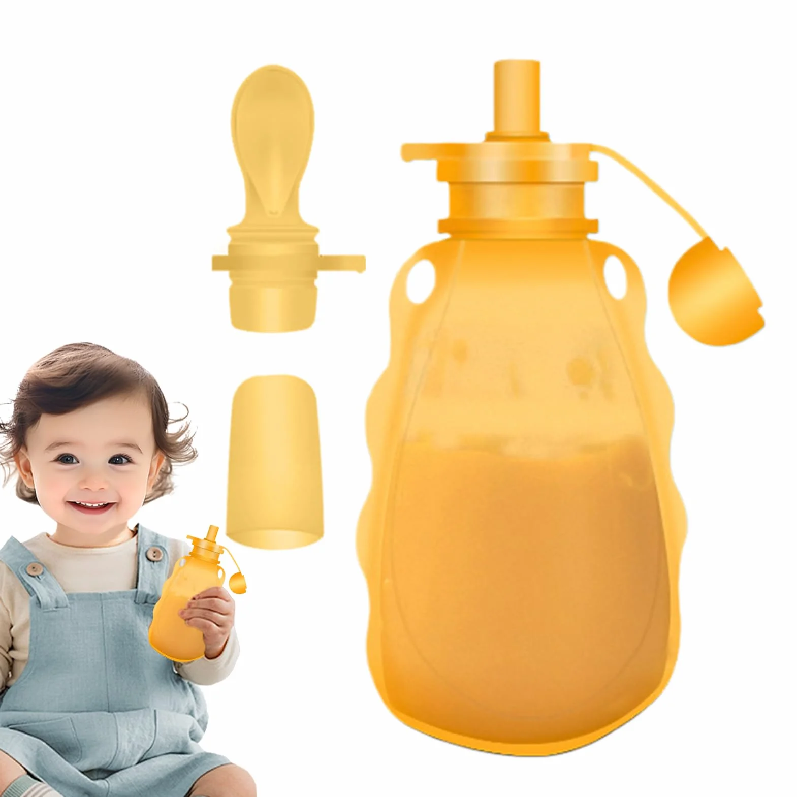 Sacchetti Riutilizzabili Conservazione Latte Materno 200ml Silicone Antigoccia Contenitori Latte