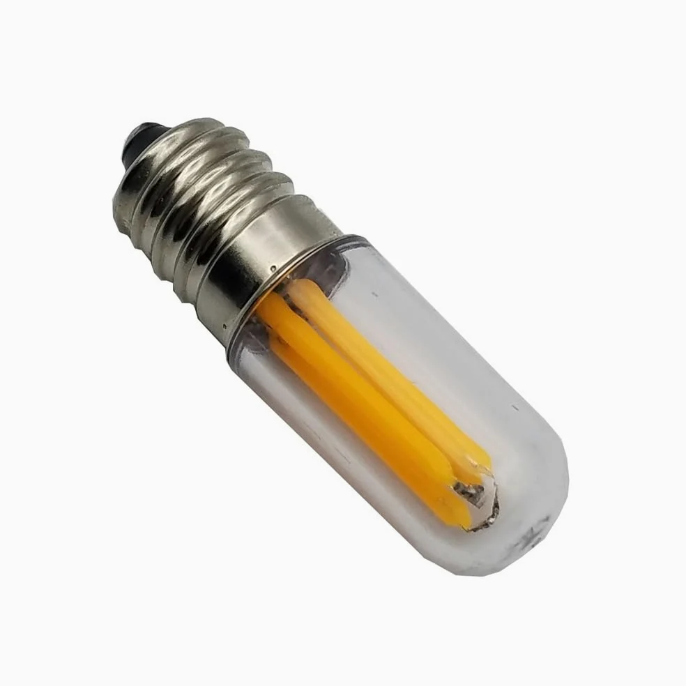YSJX Lighting, Confezione da 20 Lampadine a Filamento LED T15 AC220V E12/E14 2W LED Lampada da Frigo Mini Lampada Notturna Indicatore Luminoso Lampadine per la casa(3000K warm white,E14)