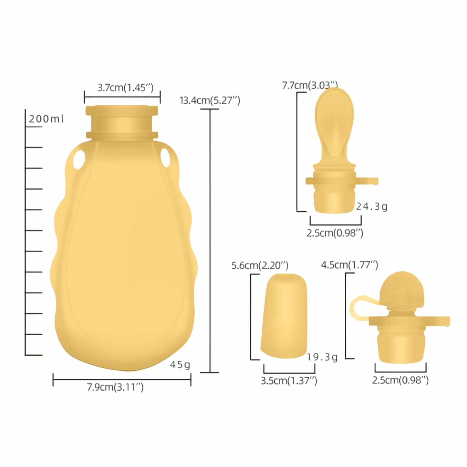 Sacchetti Riutilizzabili Conservazione Latte Materno 200ml Silicone Antigoccia Contenitori Latte