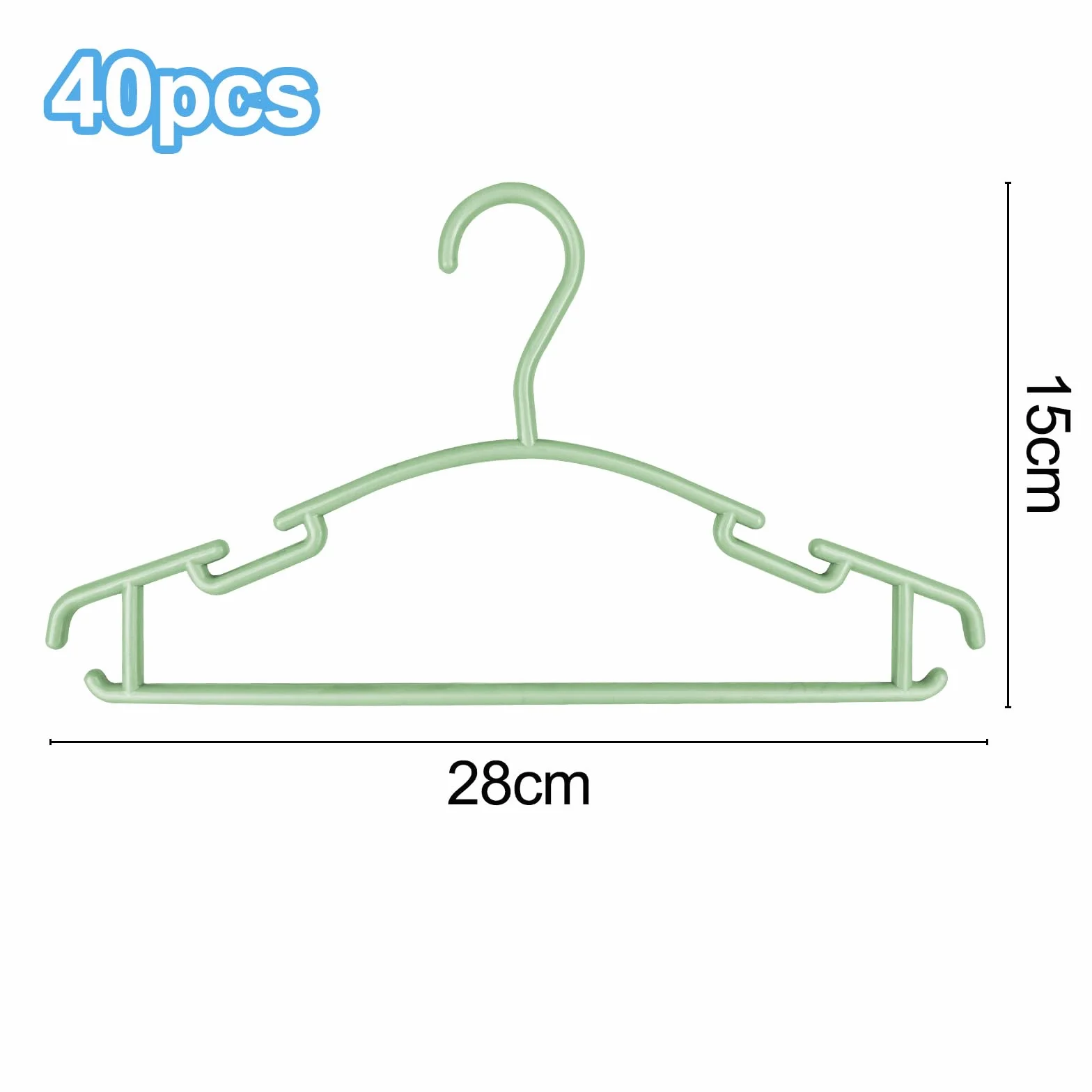 Lectorias Grucce Appendiabiti Bambini Plastica 28cm 4 Colori Antiscivolo con Ganci per Neonati