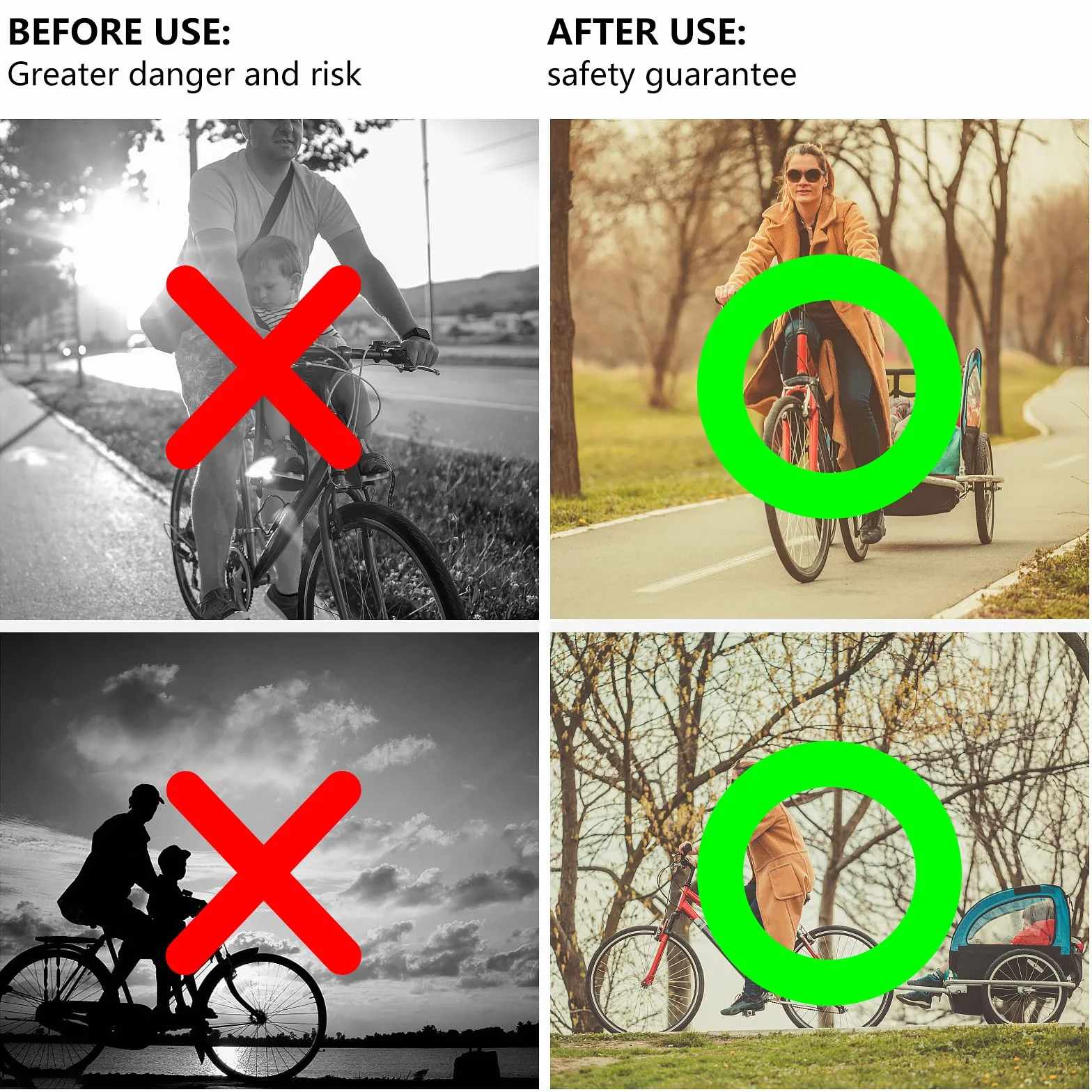 EXLECO 45° Attacco per Rimorchio Doppia Protezione, Universale Accoppiatore in Acciaio per Rimorchi Bicicletta