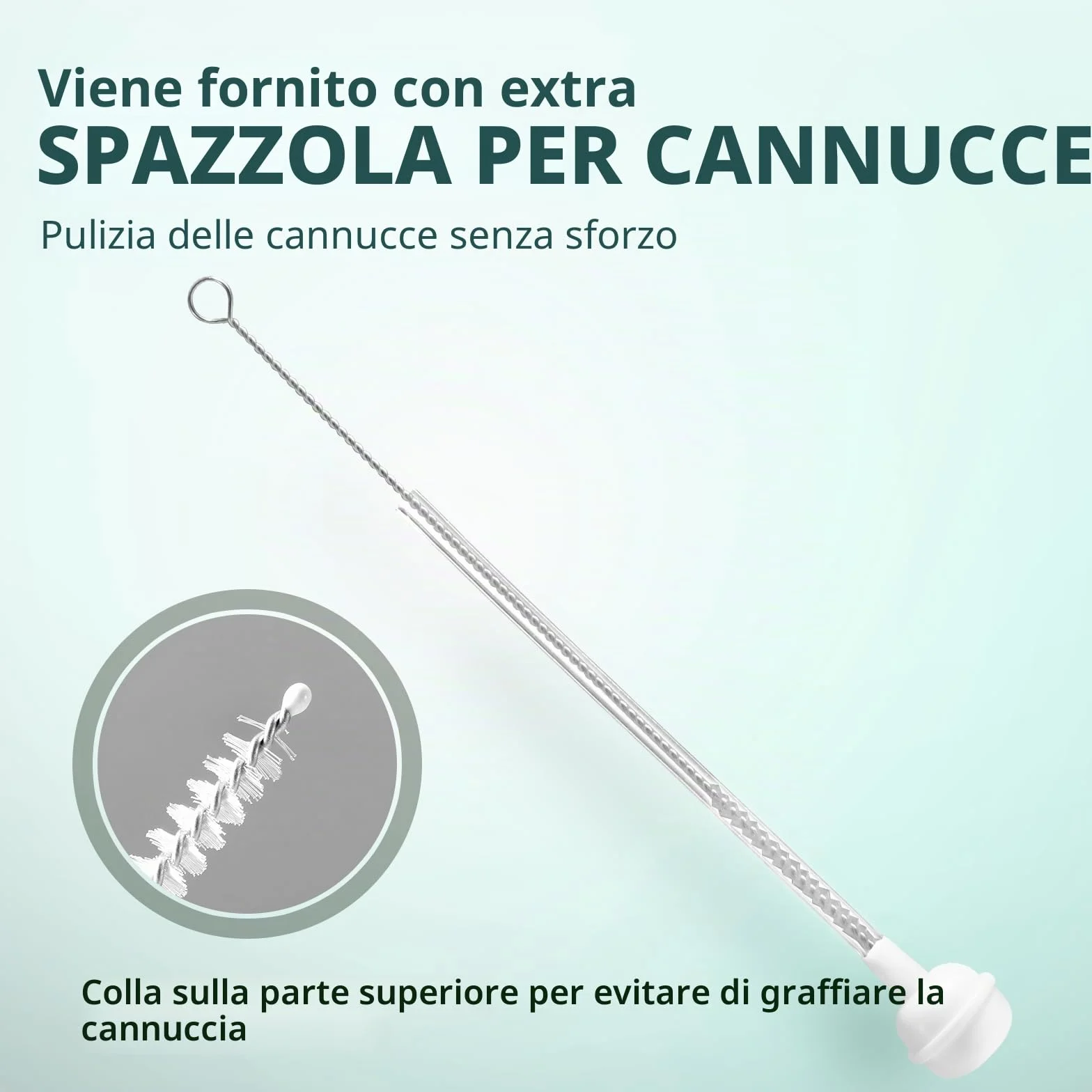Diboniur Scovolino Biberon Silicone 3 in 1 Resistente Ai Graffi Pulisci Biberon Spazzola