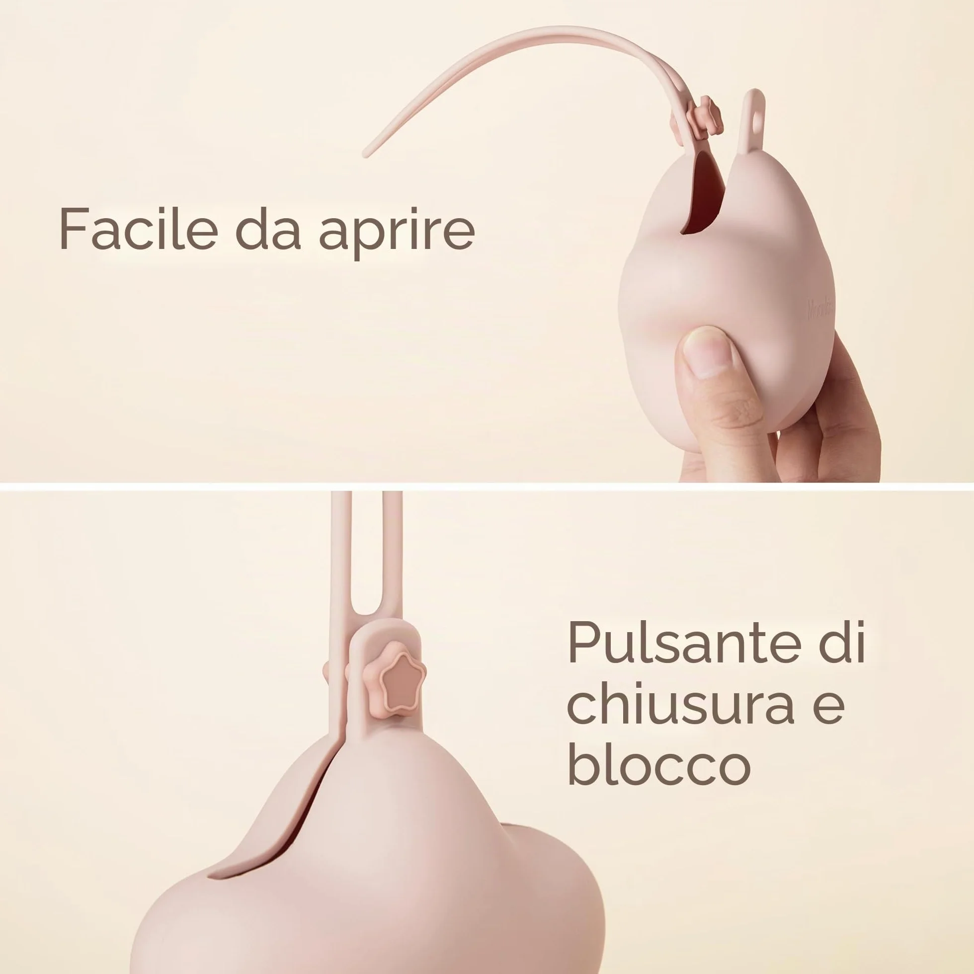 Moonkie Porta Ciuccio in Silicone 2 Pezzi Senza BPA Custodia da Viaggio per Bambini Verde Grigio Blu Perla