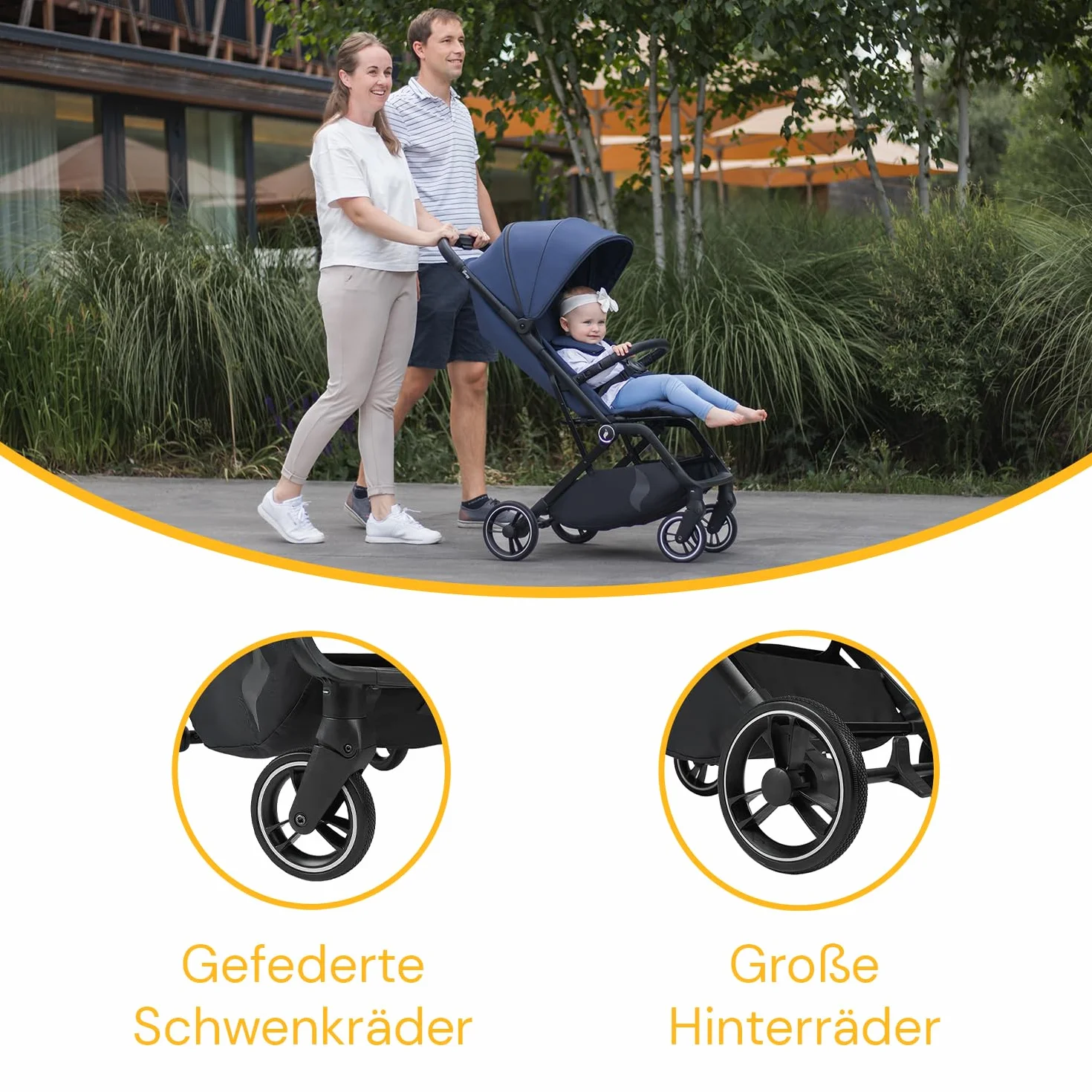 Passeggino Osann Boogy 2 Leggero Compatto 22 kg UPF 50+ Cobalt Blu