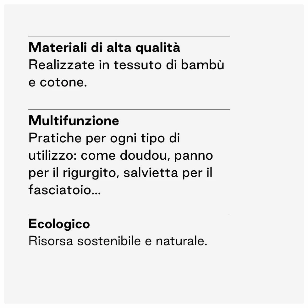 Jané Set 6 Mussole Neonato 35x35 cm Cotone e Bambù Naturale Verde
